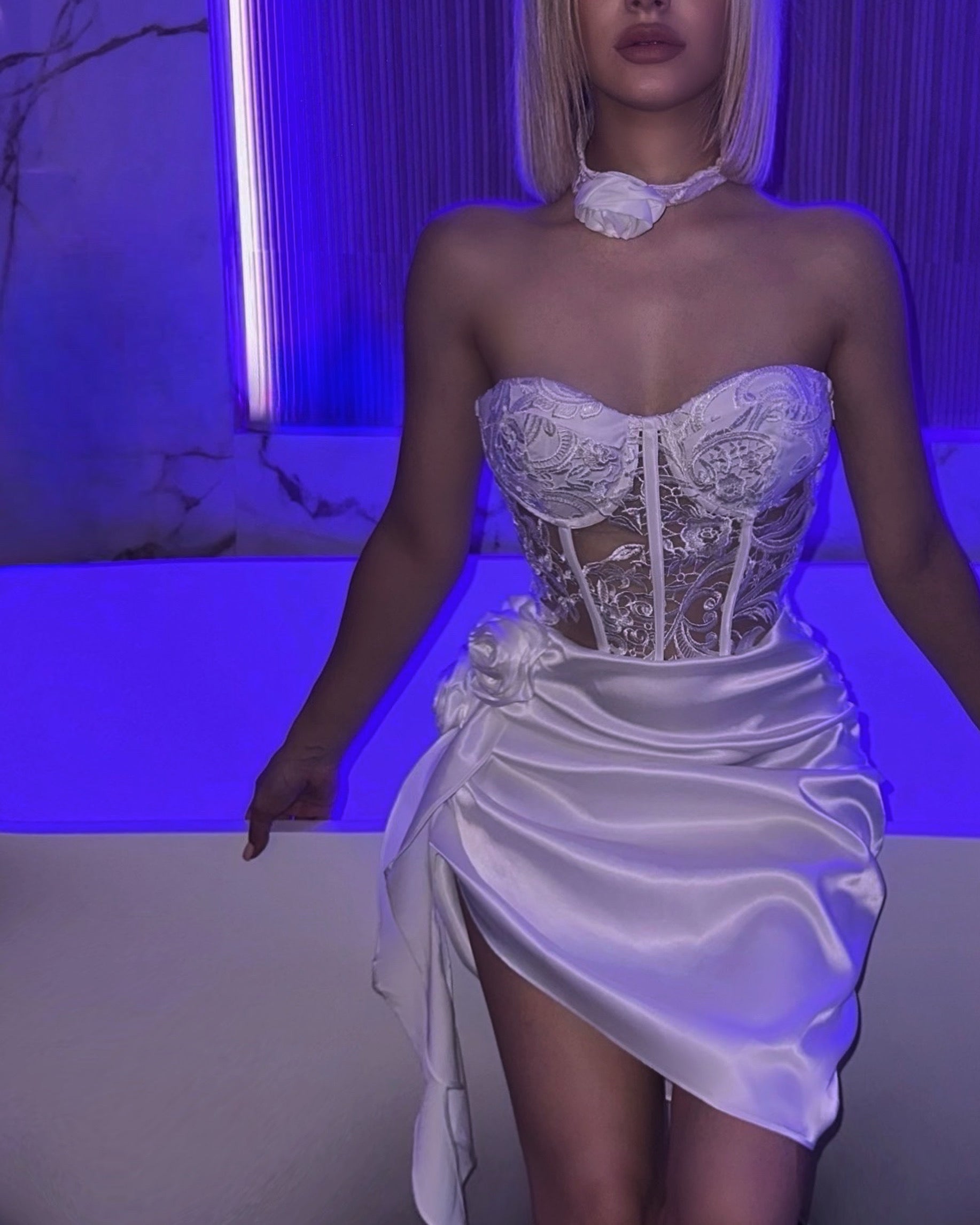 'Samantha' dress in white