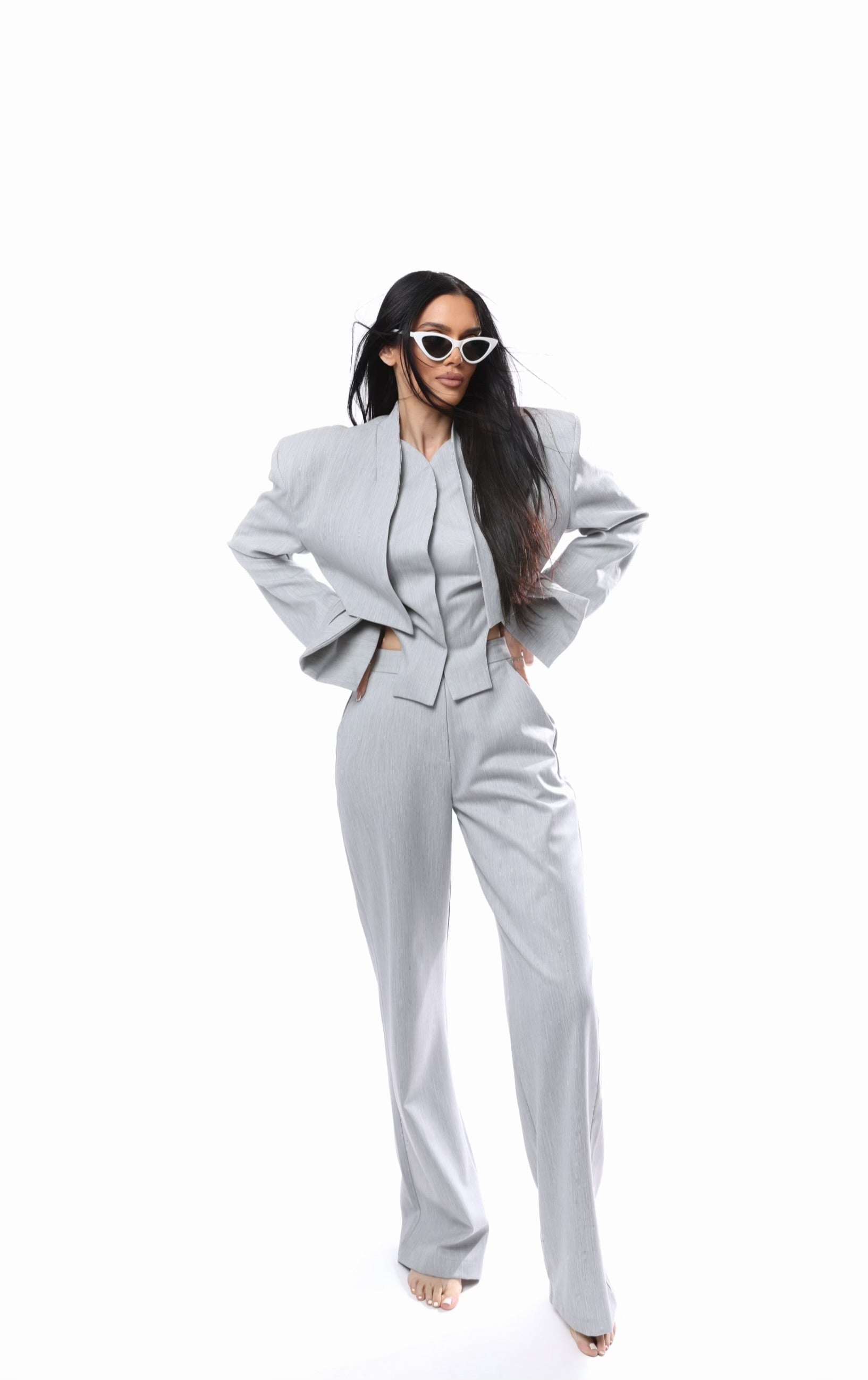 “Jawai” structured blazer and pants set