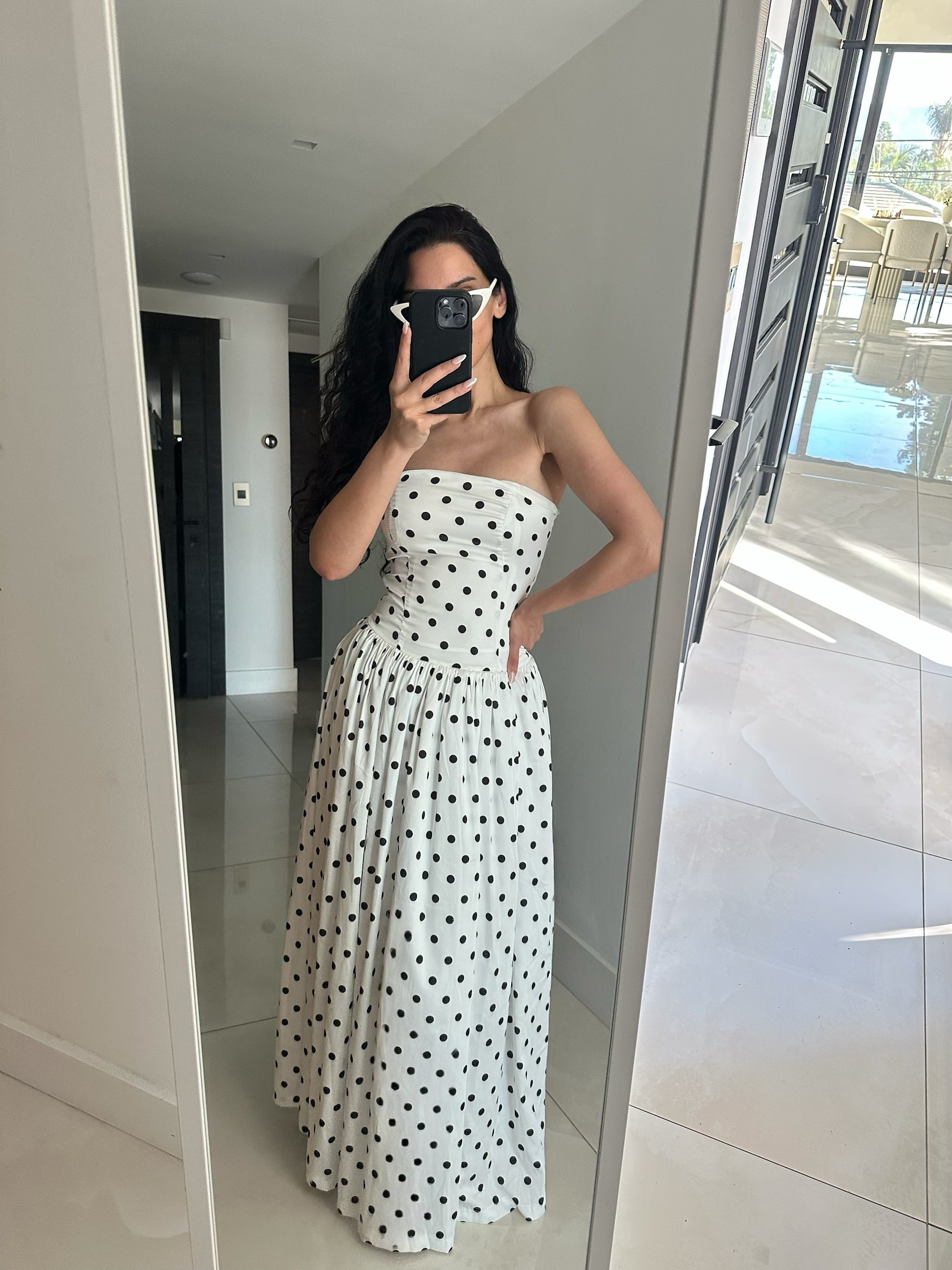 “Bella” dress in white