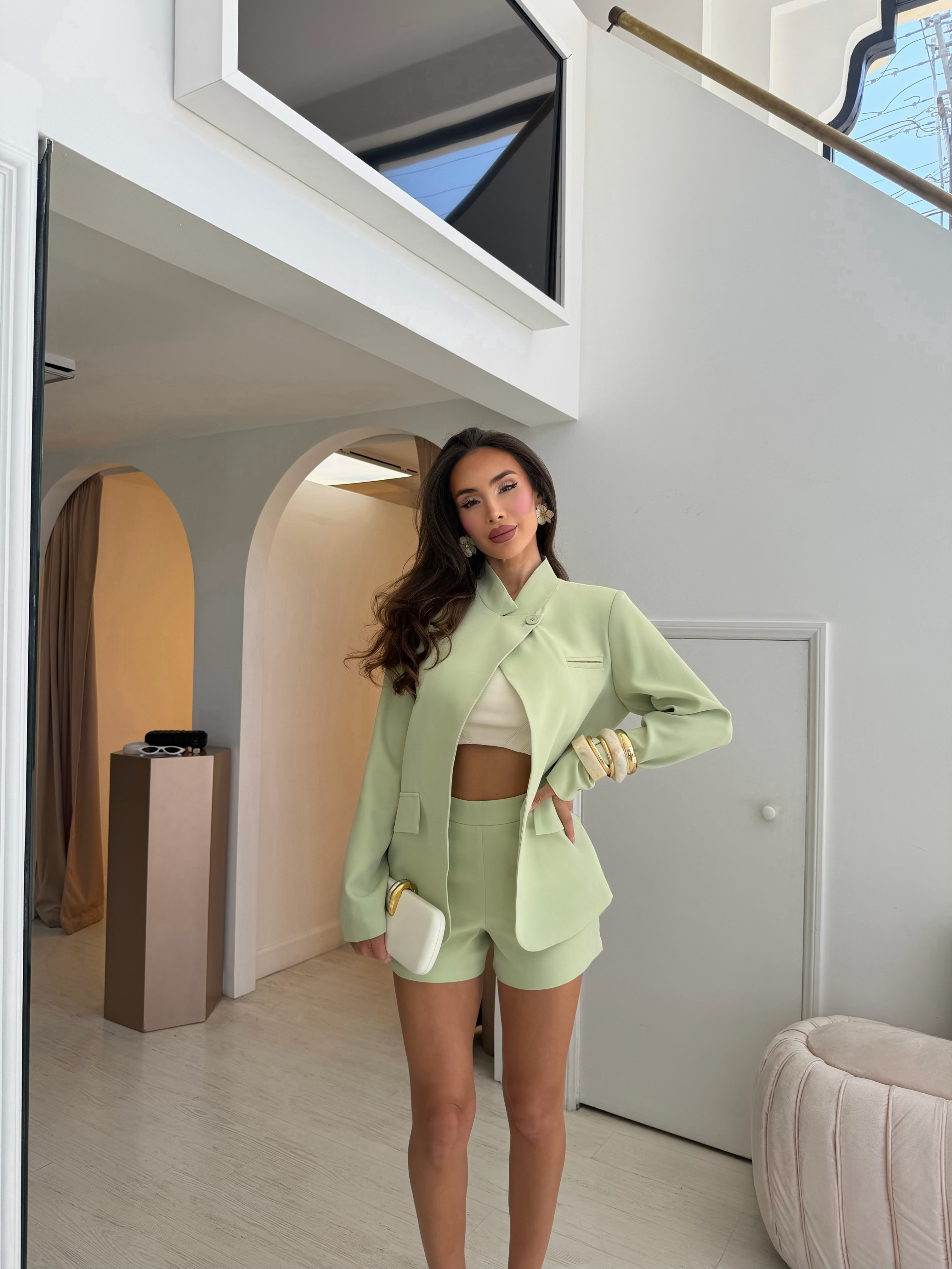 “Tea” blazer and shorts set