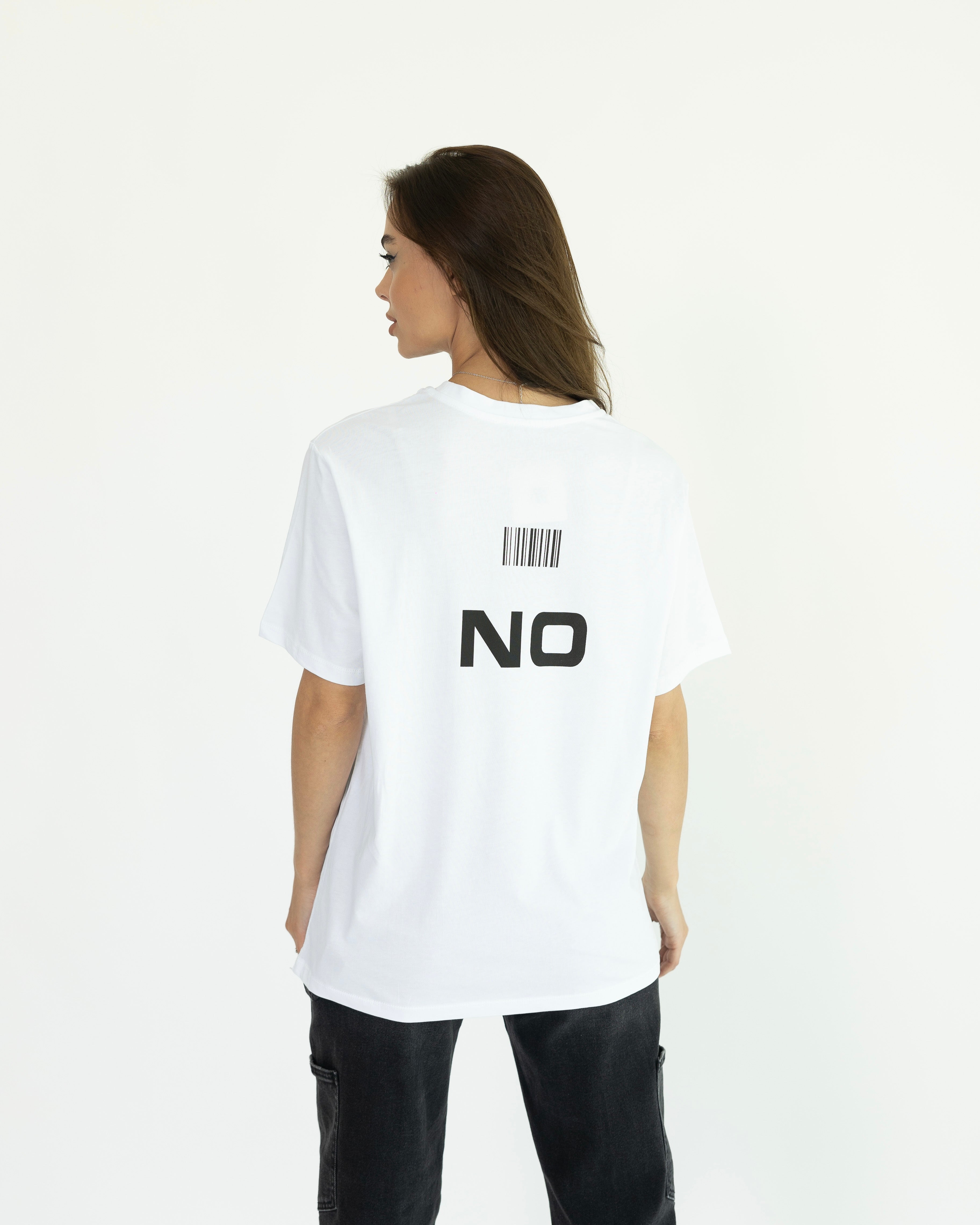 'YesNo' White T-Shirt