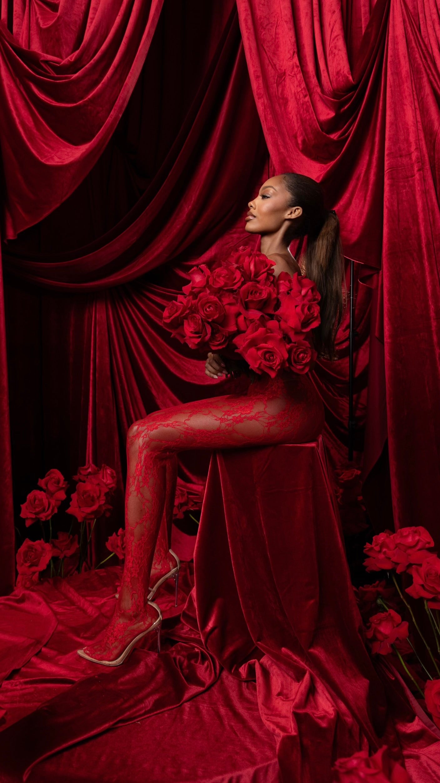 ‘Senses’ Leggings in Red