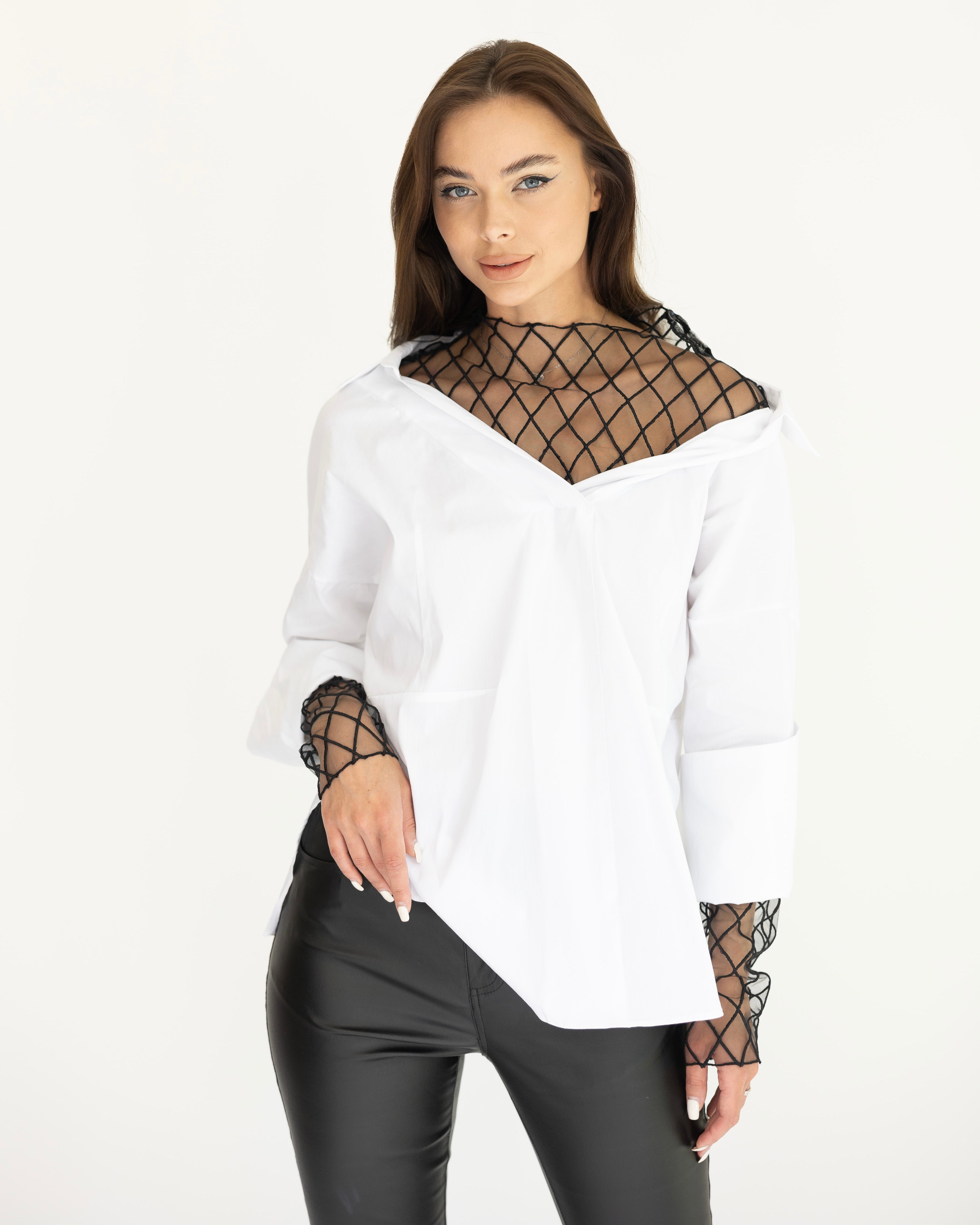 'Steph' Long Sleeve Blouser