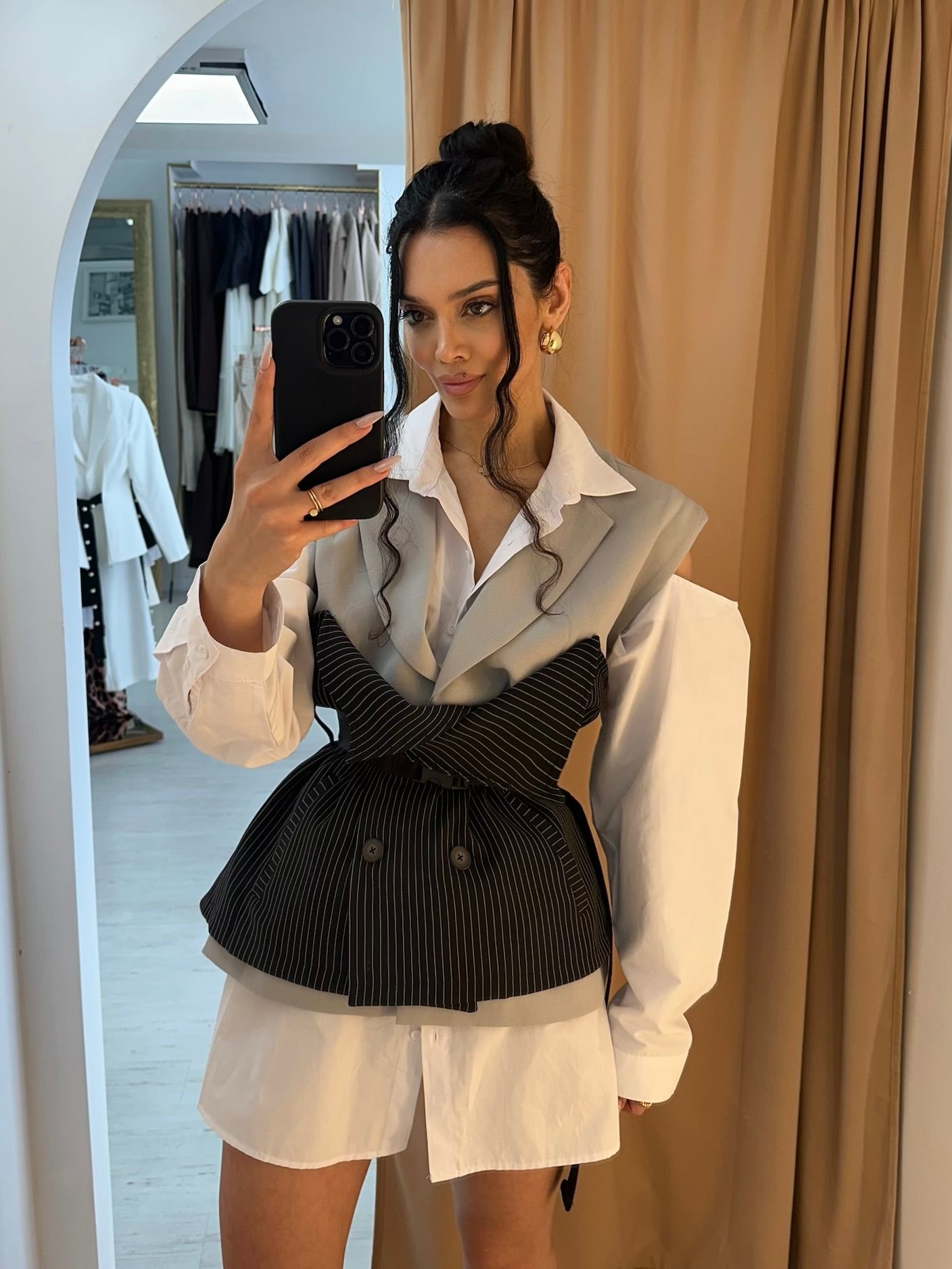 “Rachel” vest & shirt set