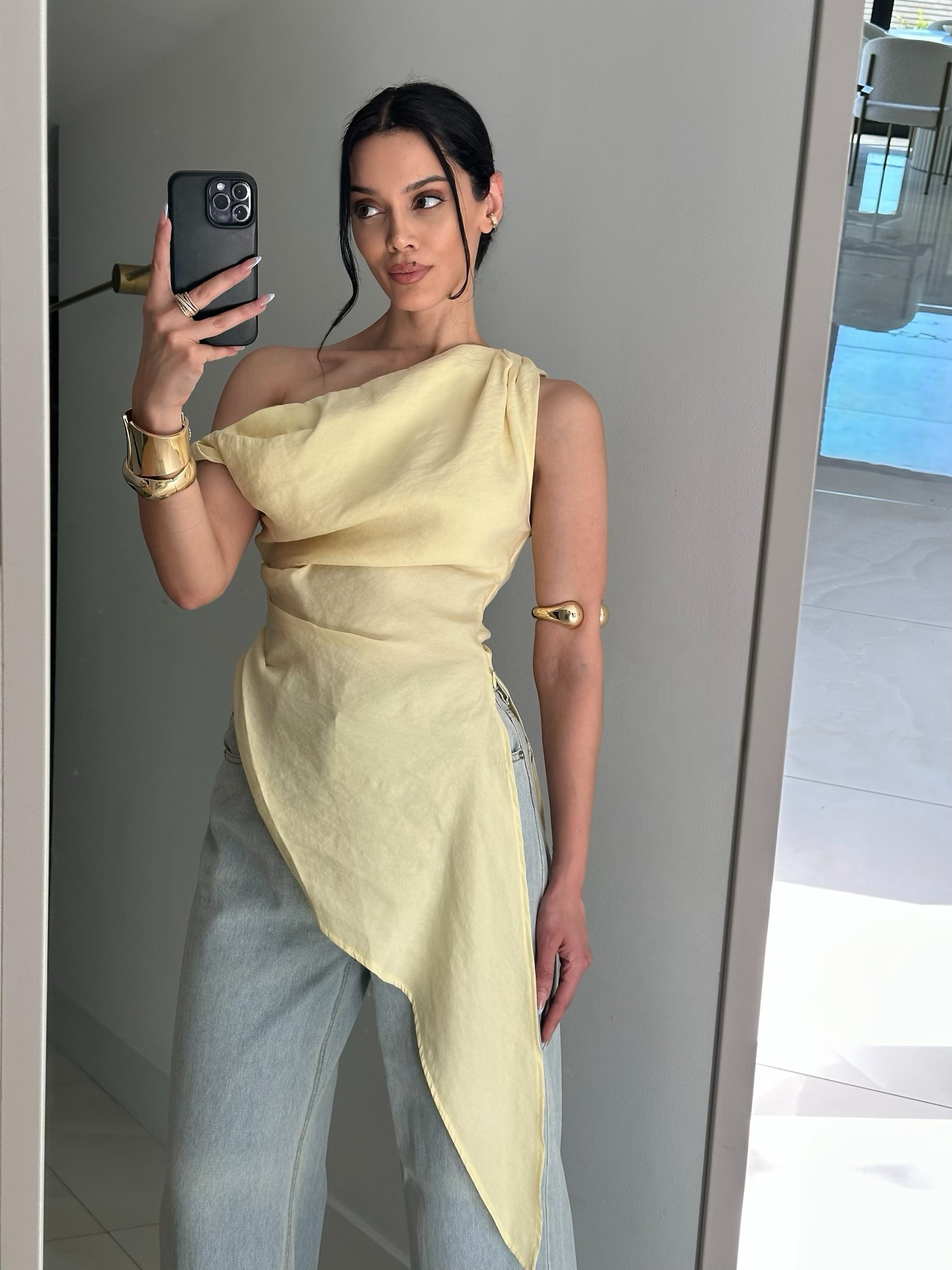 “Nala” asymmetrical top
