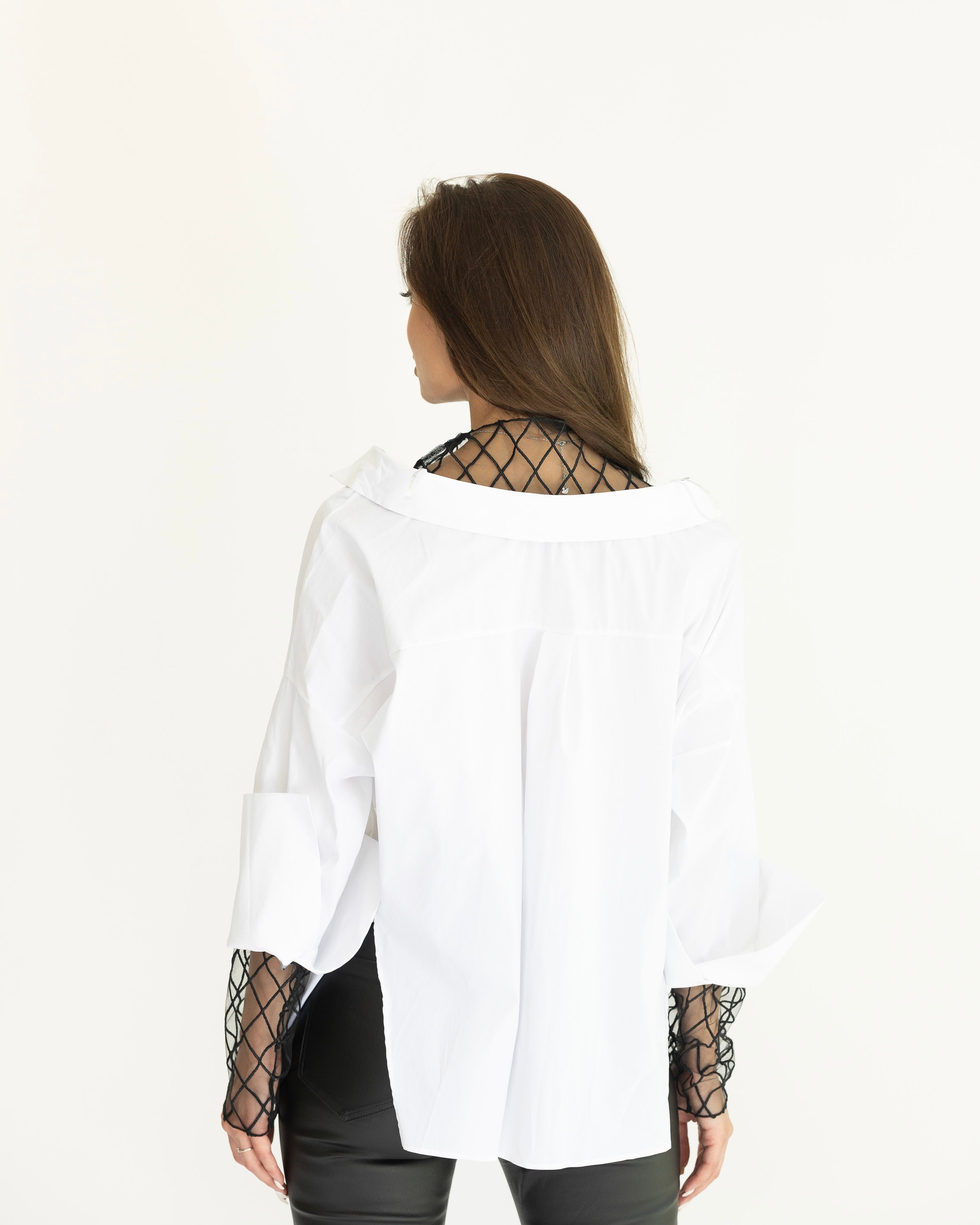 'Steph' Long Sleeve Blouser