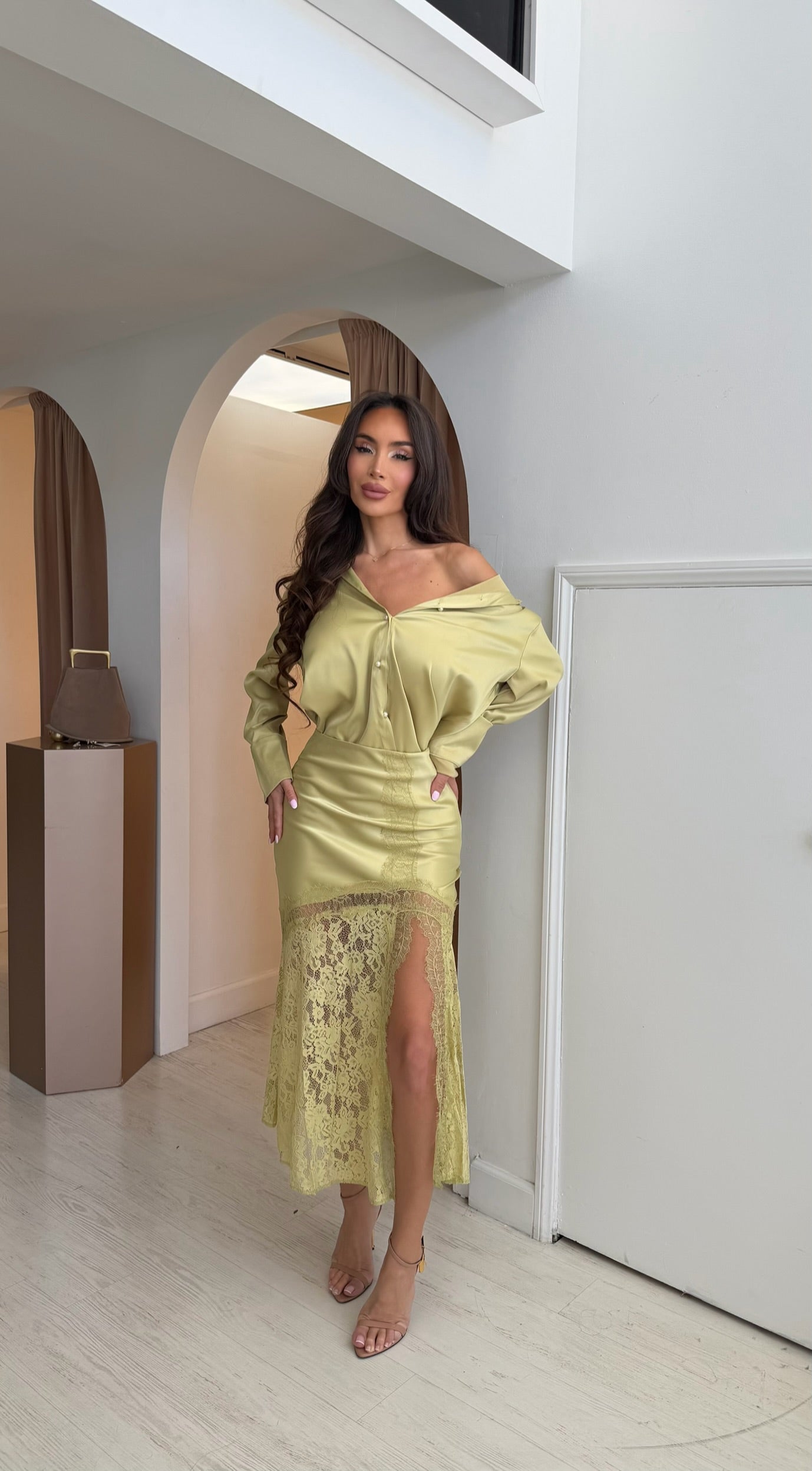 “Elysian” two piece satin set