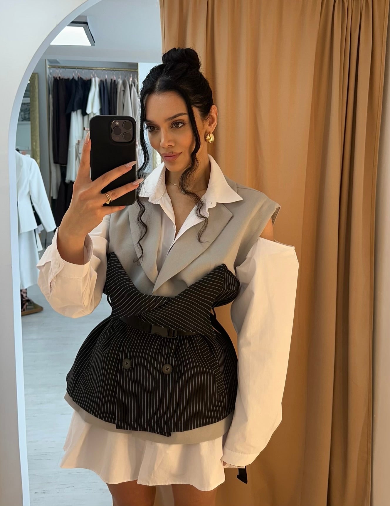 “Rachel” vest & shirt set