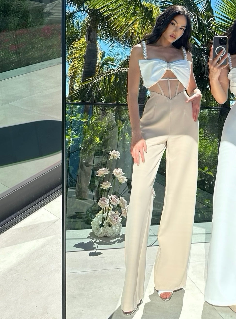 ‘Pearl Bow’ jumpsuit