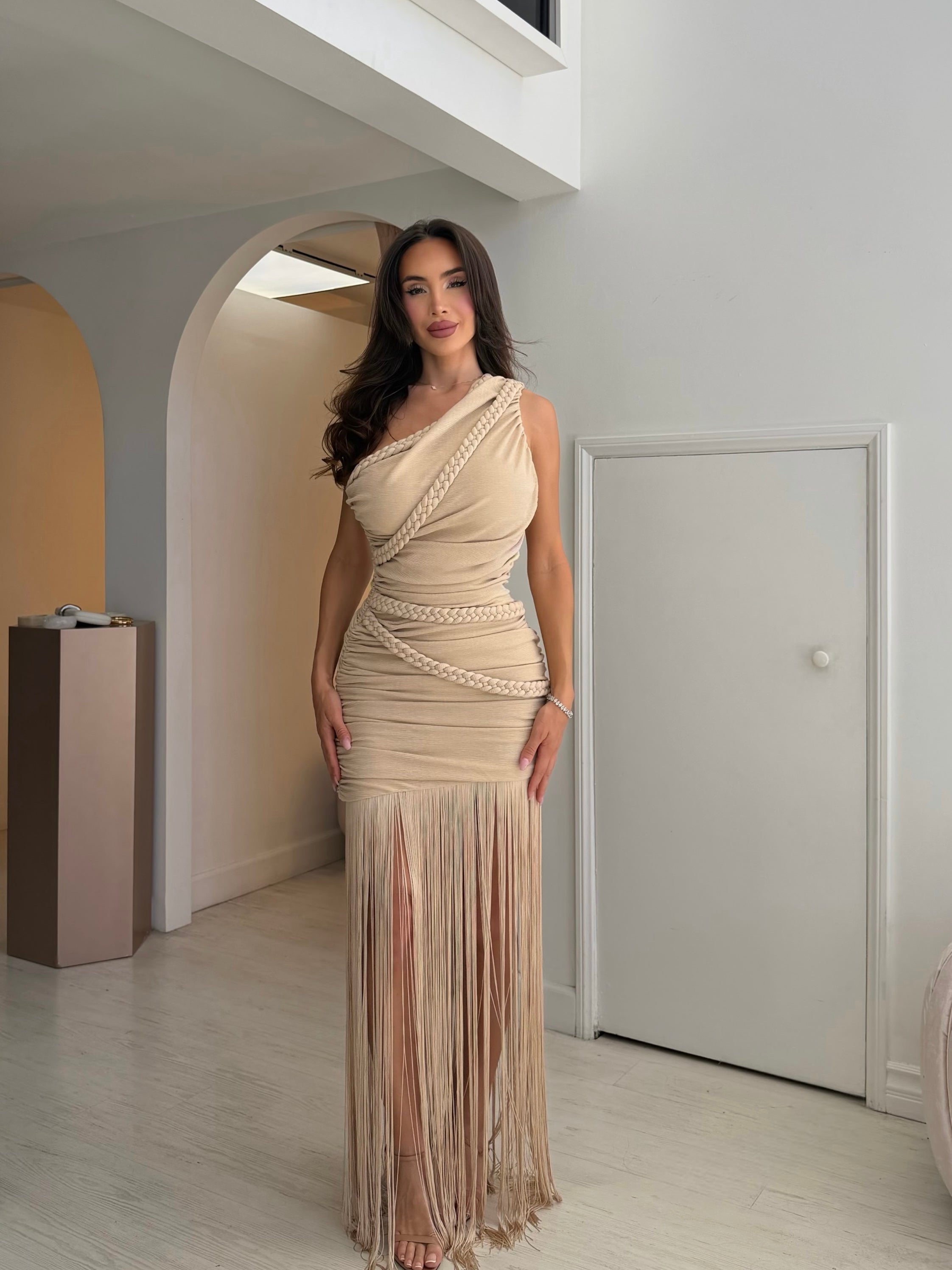 “Sasha” tasseled dress