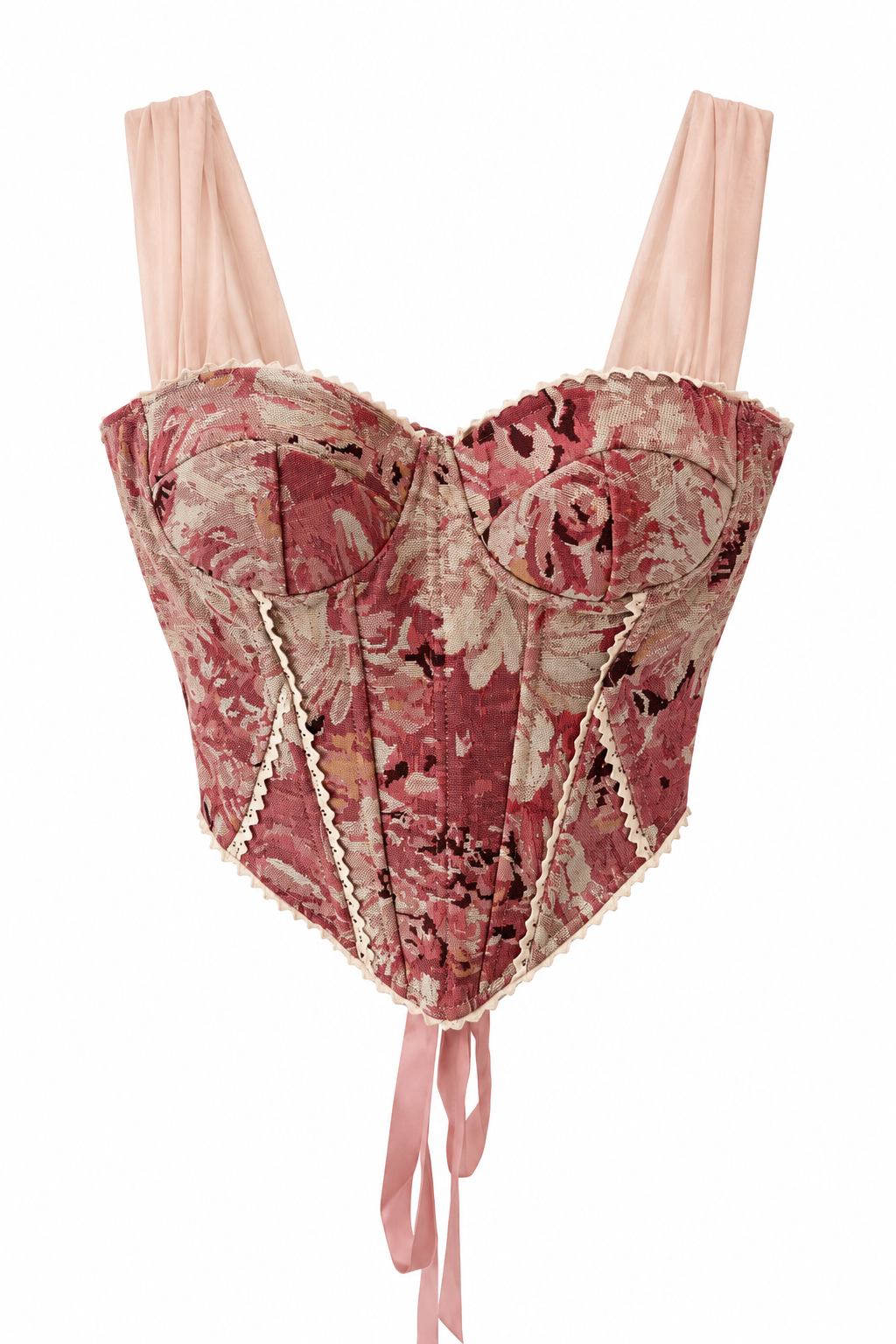 “Renie” bustier corset in rose