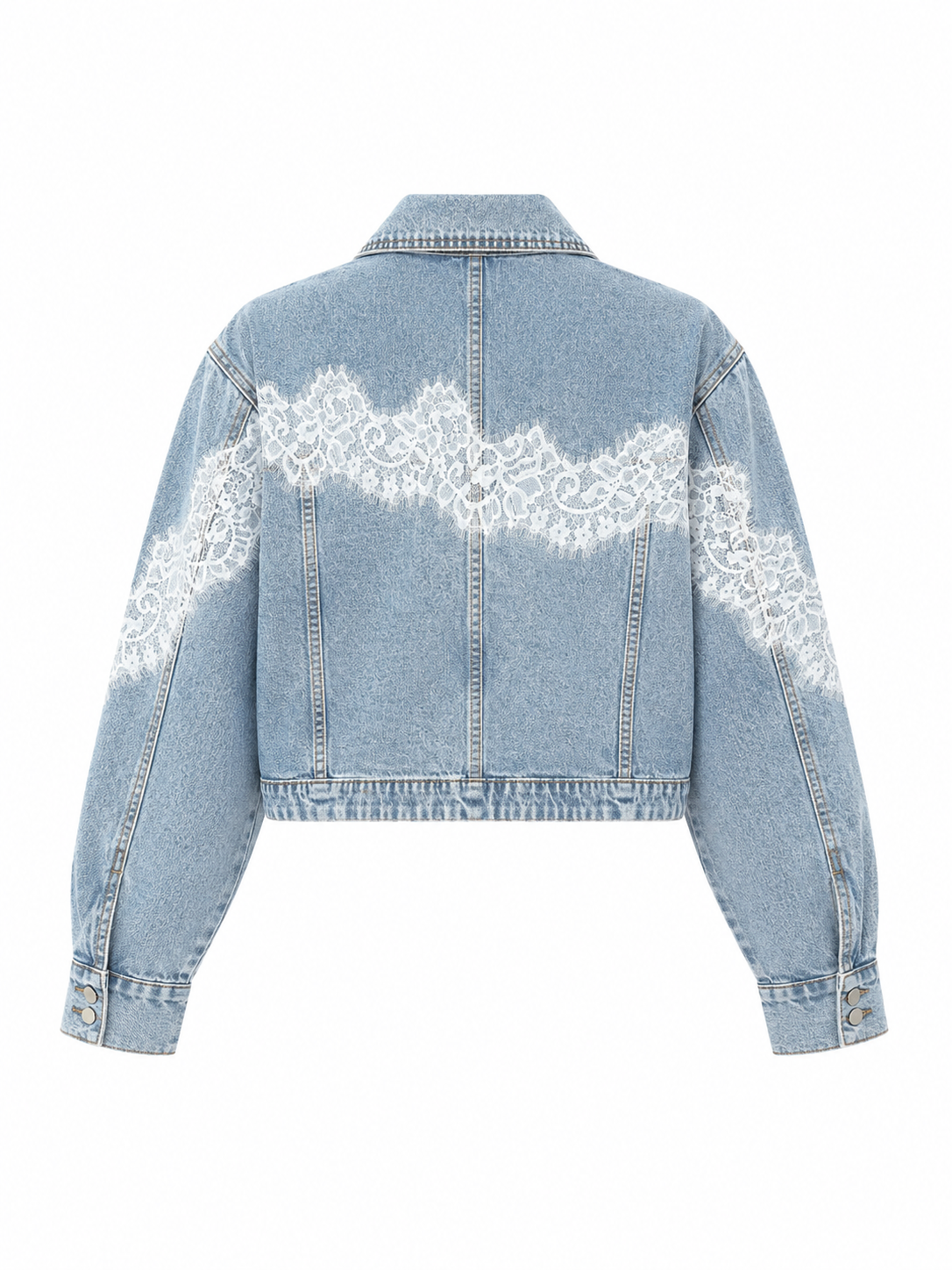 “Diane” lace denim jacket