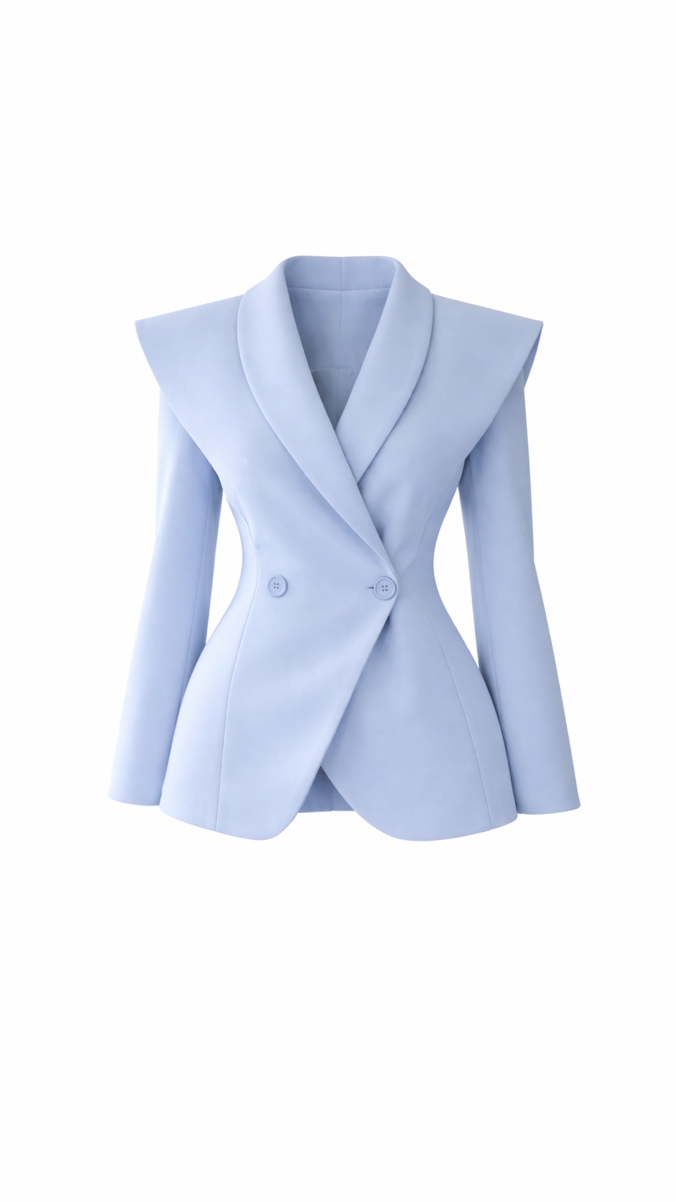 “Kaia” structured blazer in blue