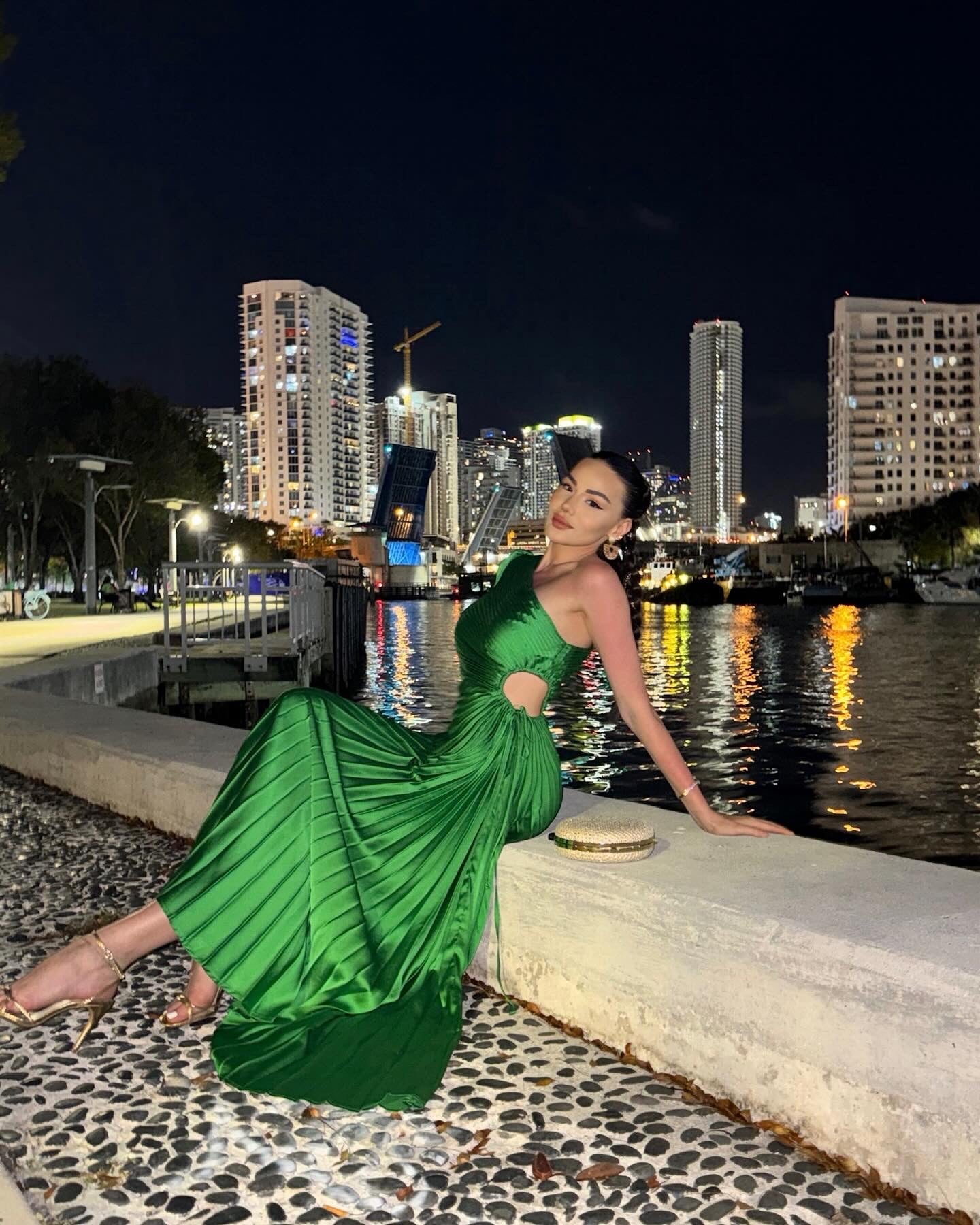 'Thea' Green Dress