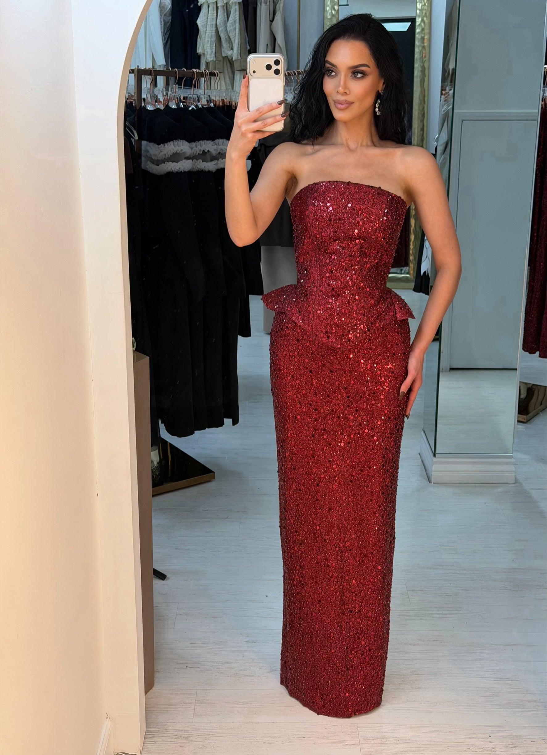 zoe sequin dress ZOE Sequin Corset Back Mermaid Formal Evening Gown