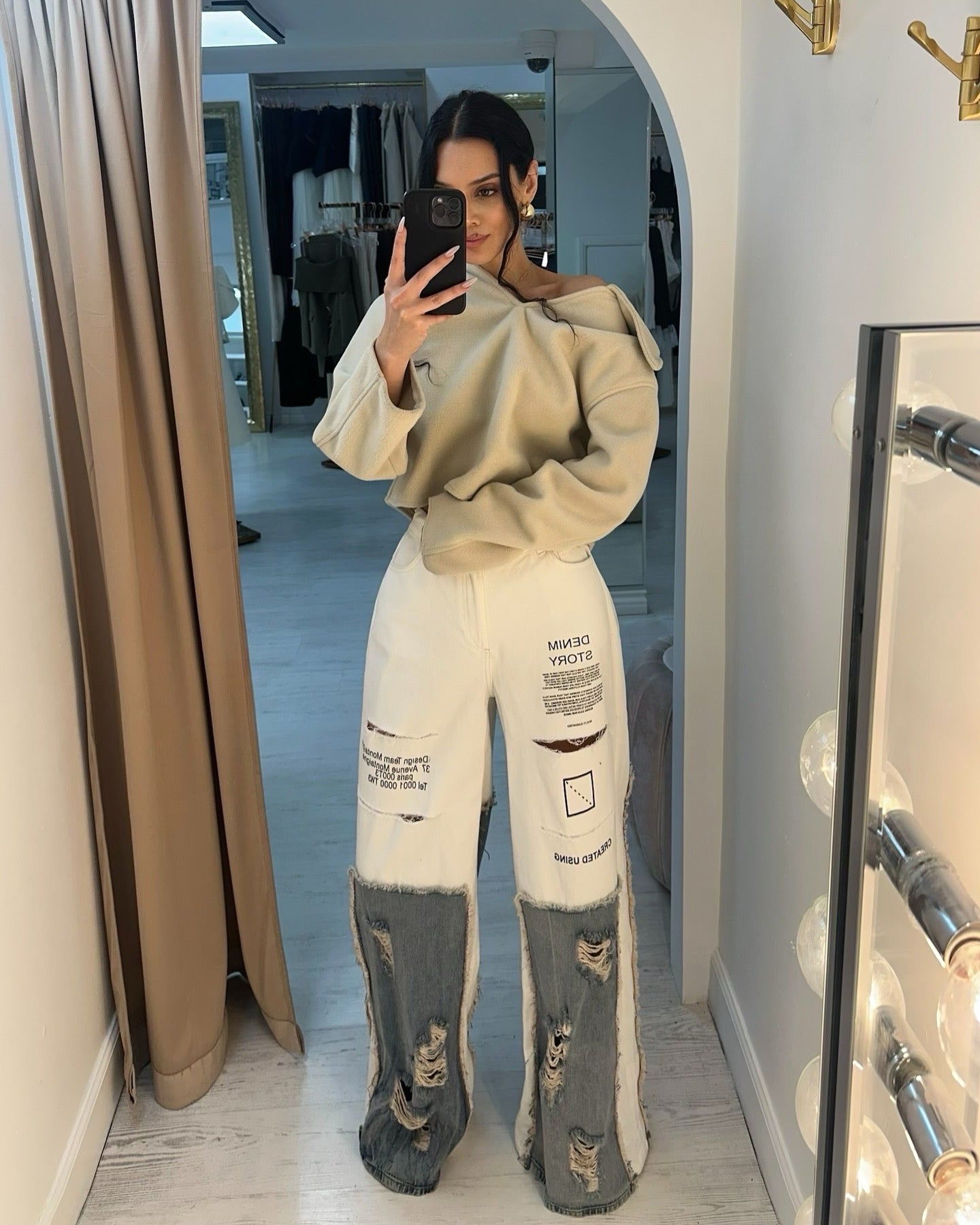 “Capri” denim pants