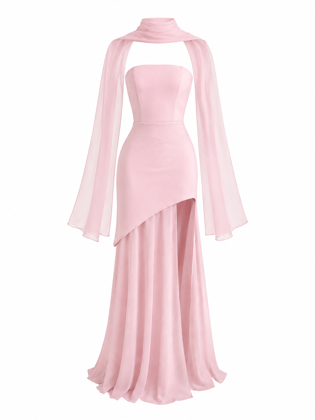 “Moon” dress in mauve pink