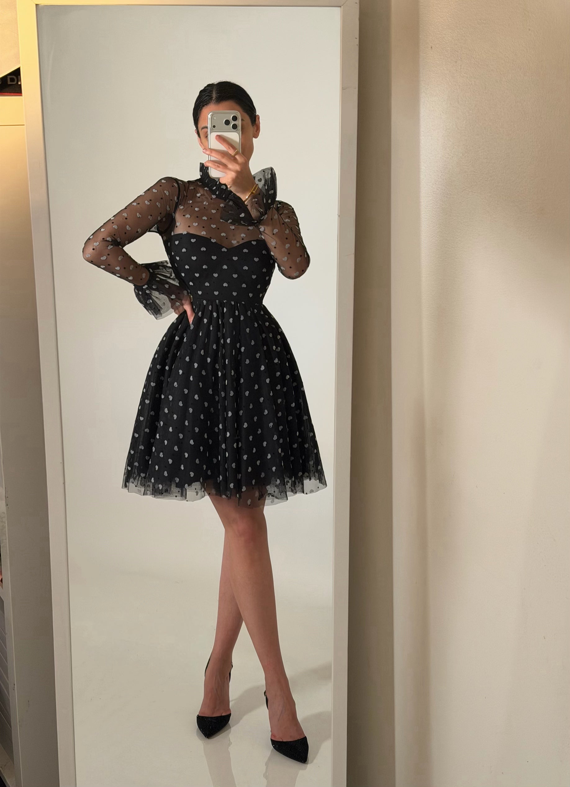 “Coeur” heart dot dress