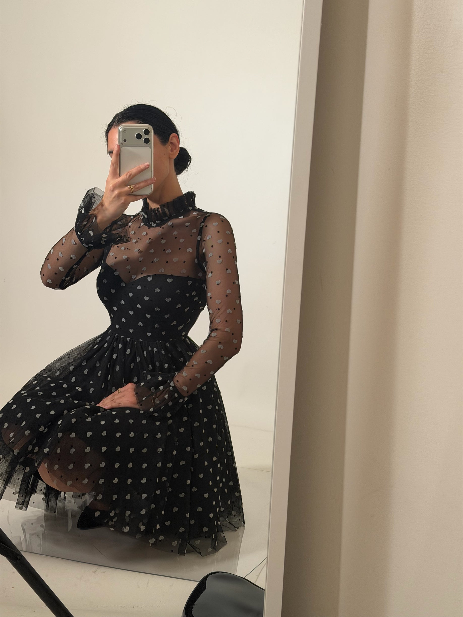 “Coeur” heart dot dress