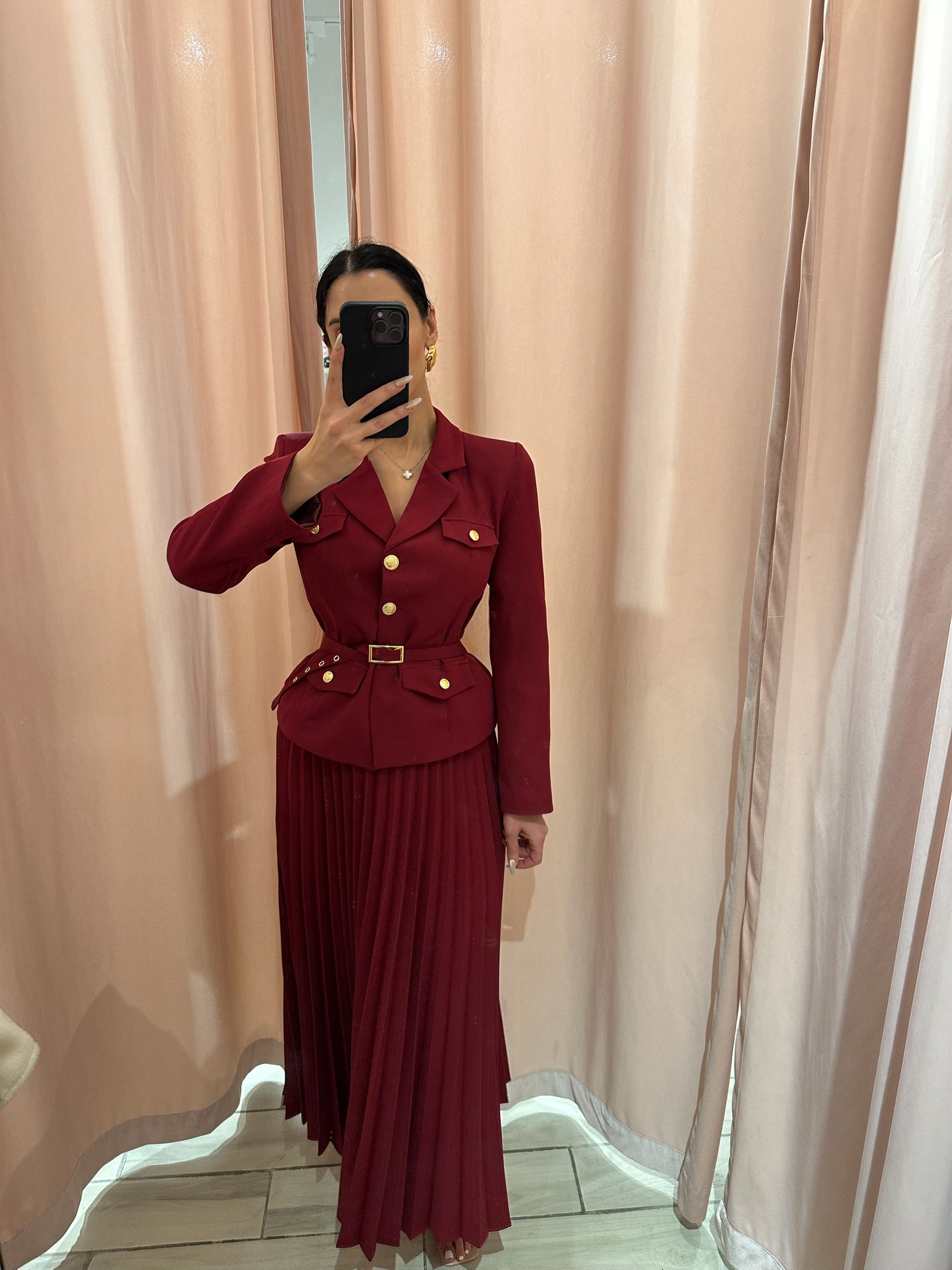 “Fare” blazer and skirt set