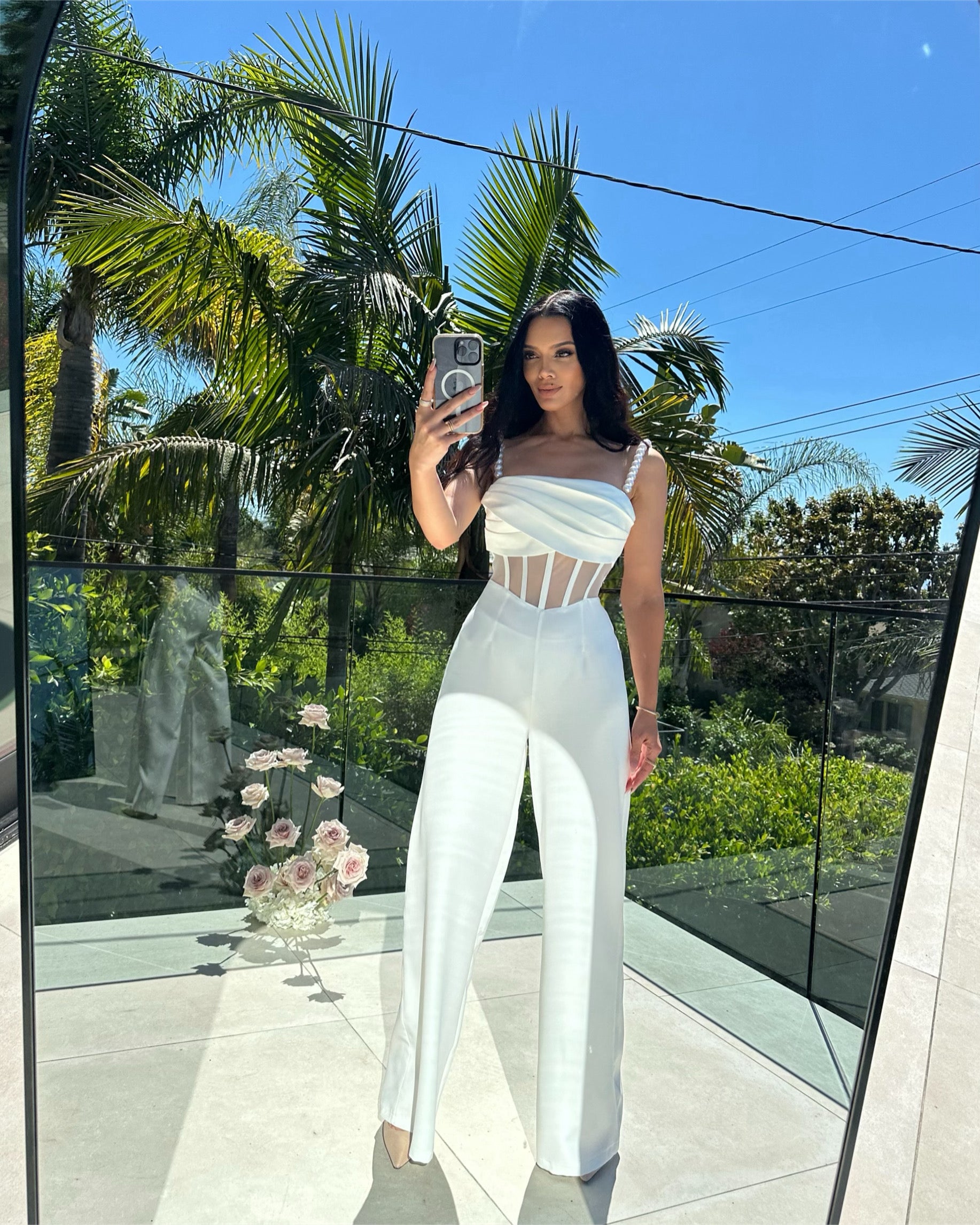 ‘Sheer Corset’ jumpsuit