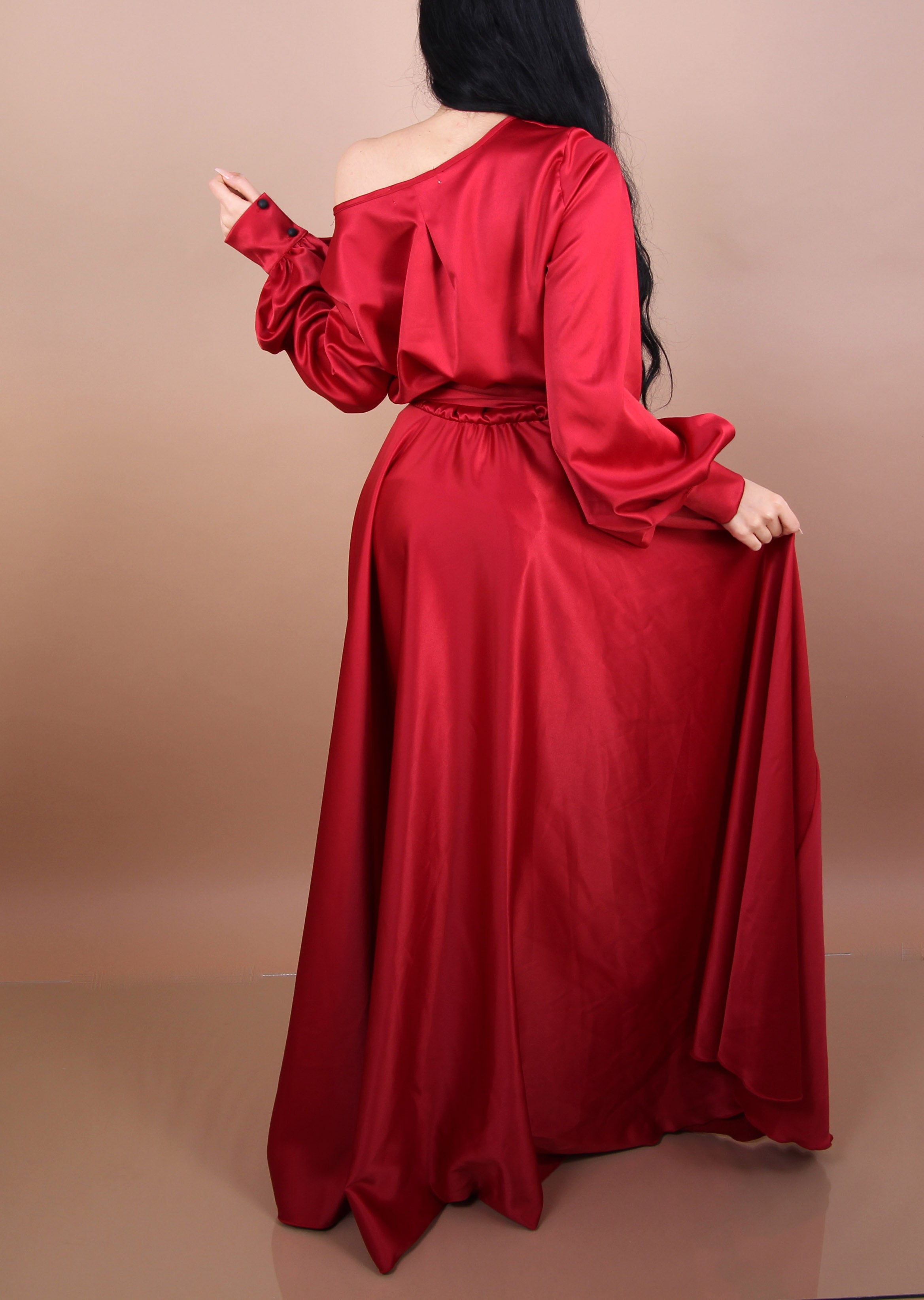 RED - 'DREAM' Satin Gown
