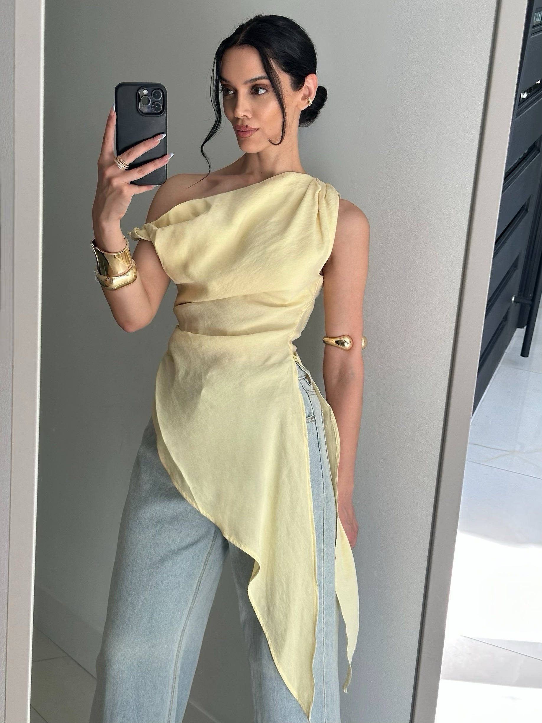 “Nala” asymmetrical top
