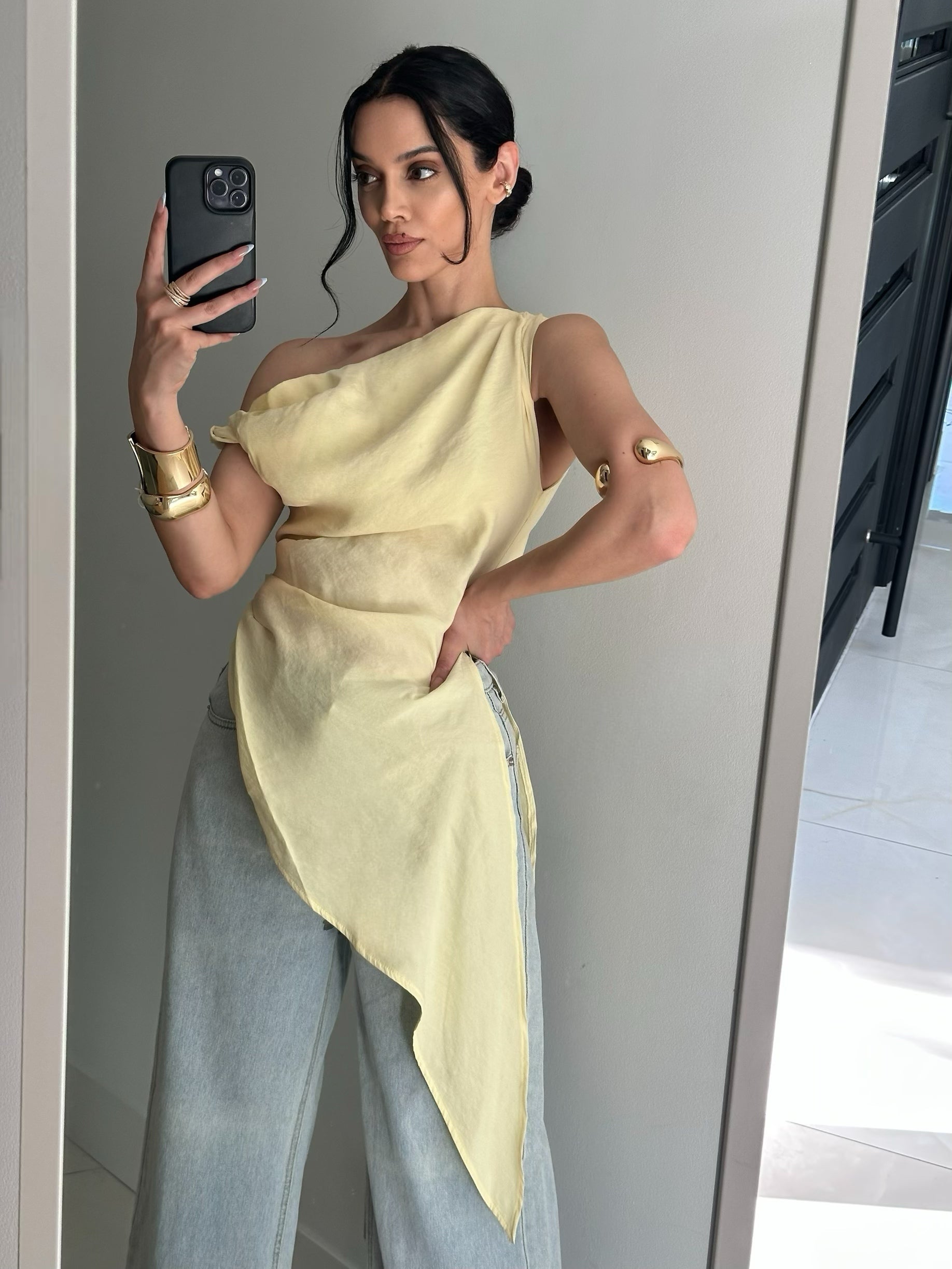 “Nala” asymmetrical top