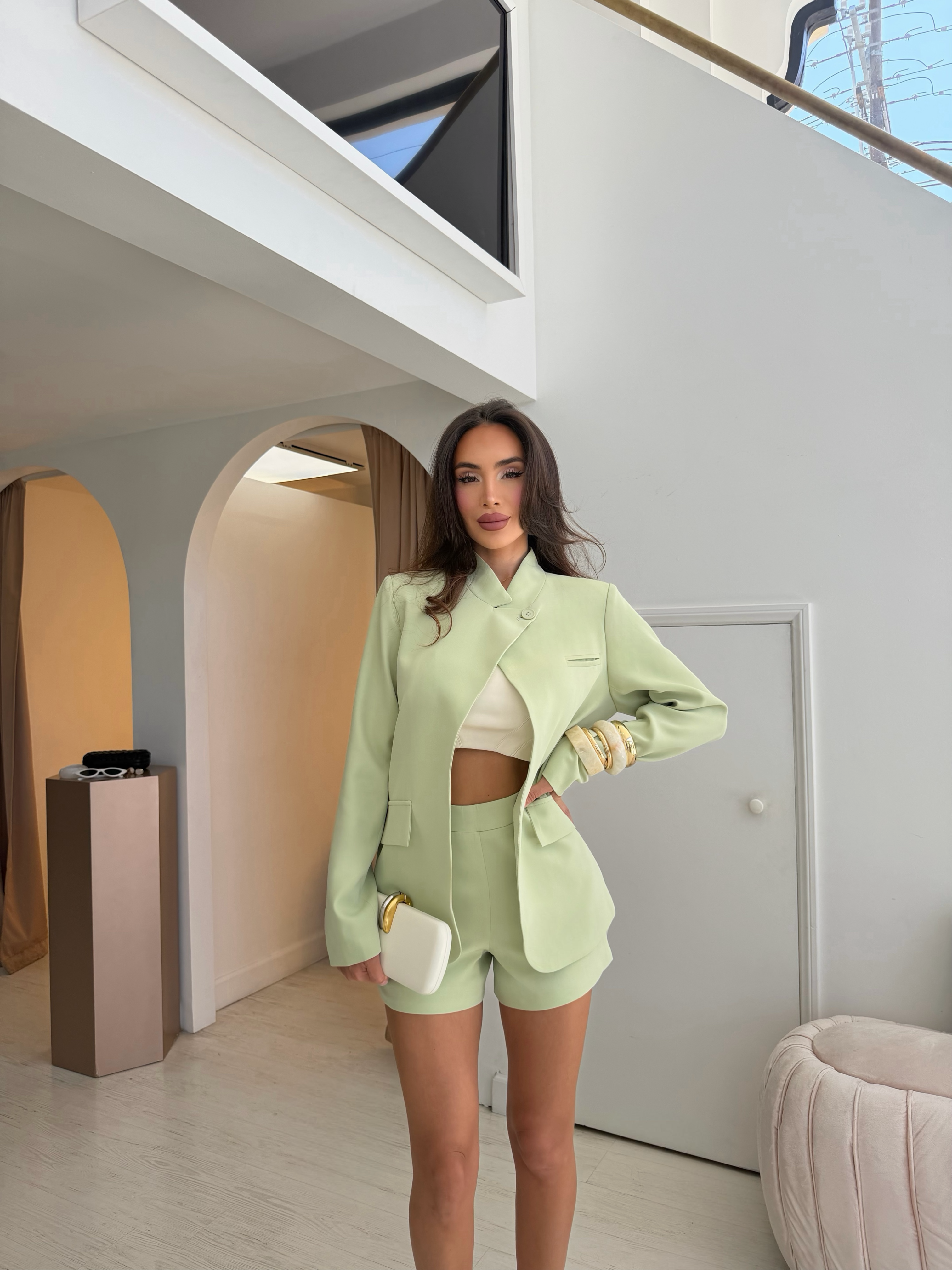 “Tea” blazer and shorts set