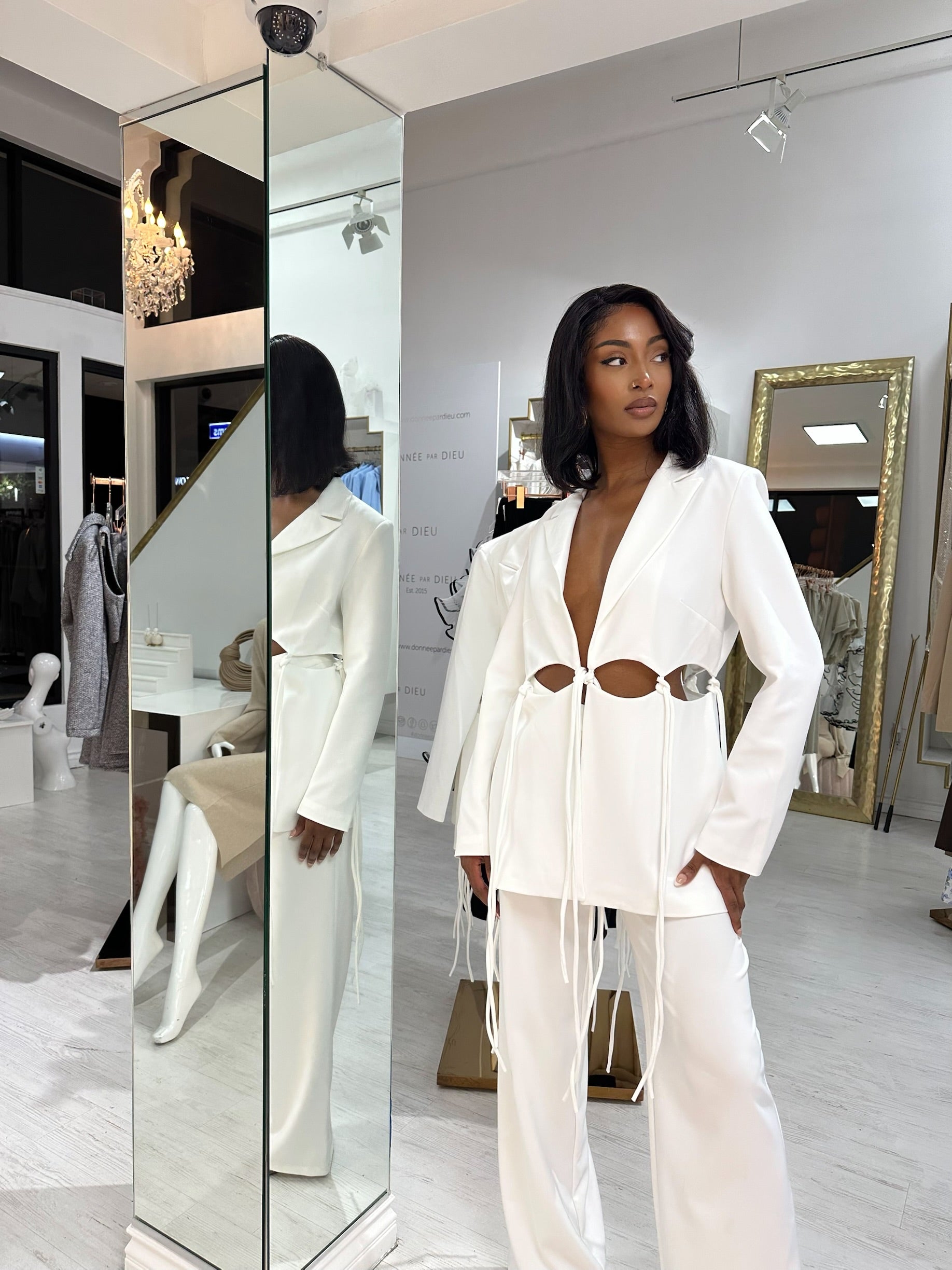 “Sally” white blazer