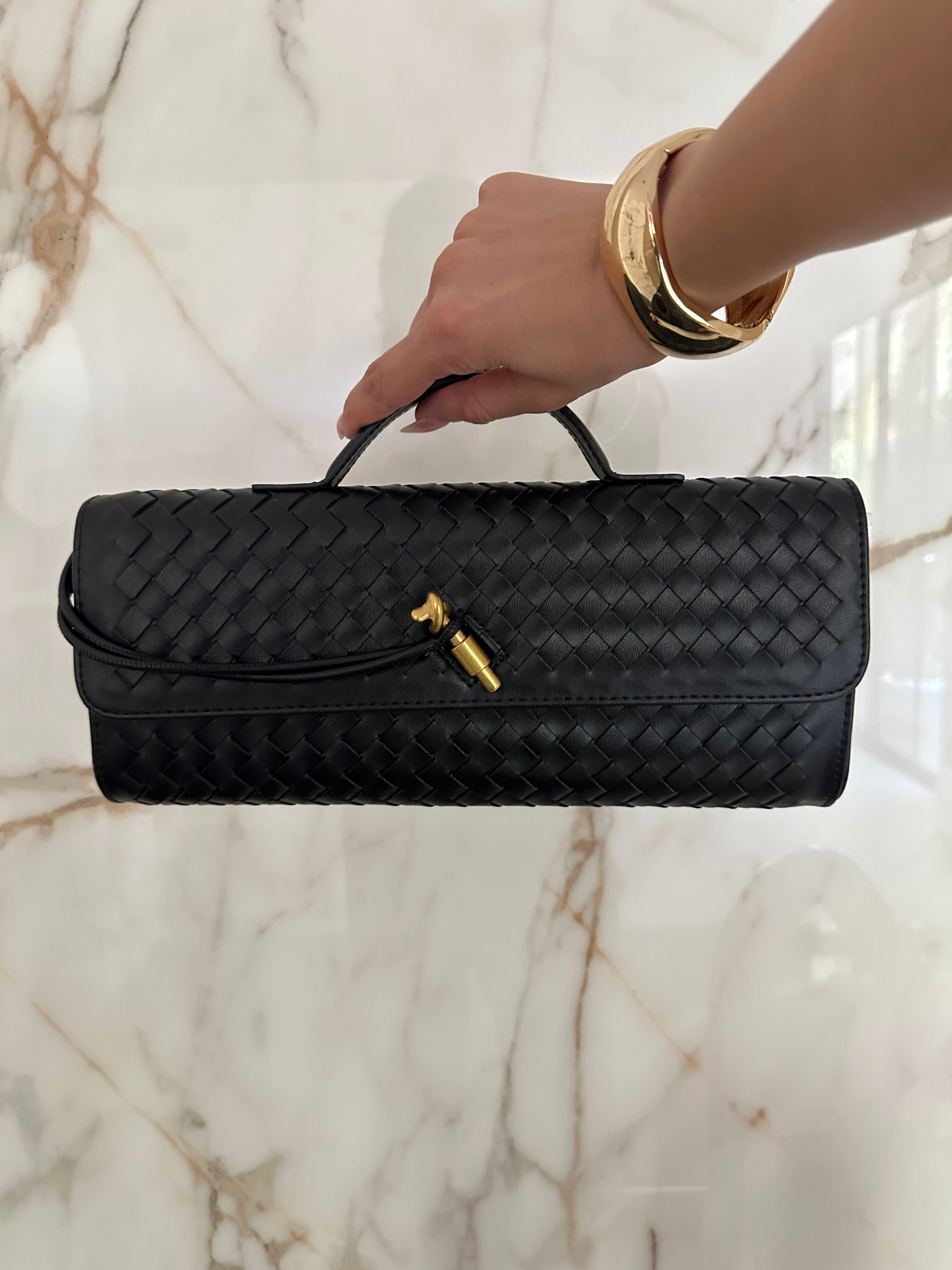 “Batch” PU leather bag in yellow