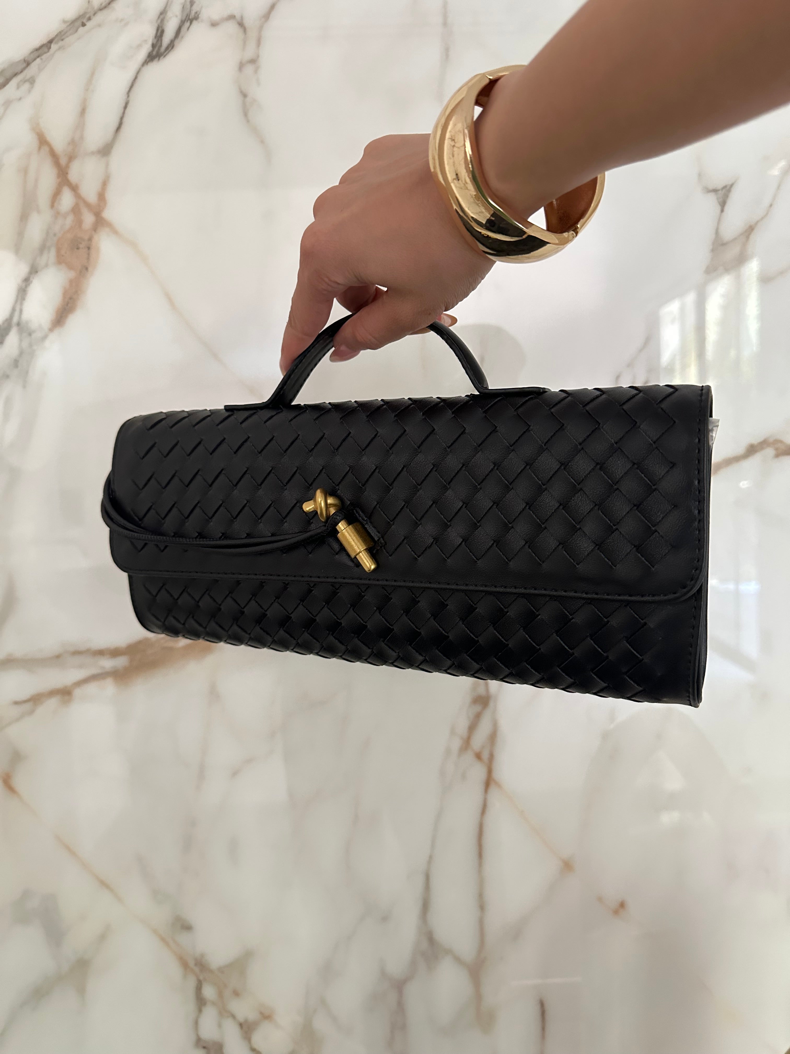 “Batch” PU leather bag in yellow