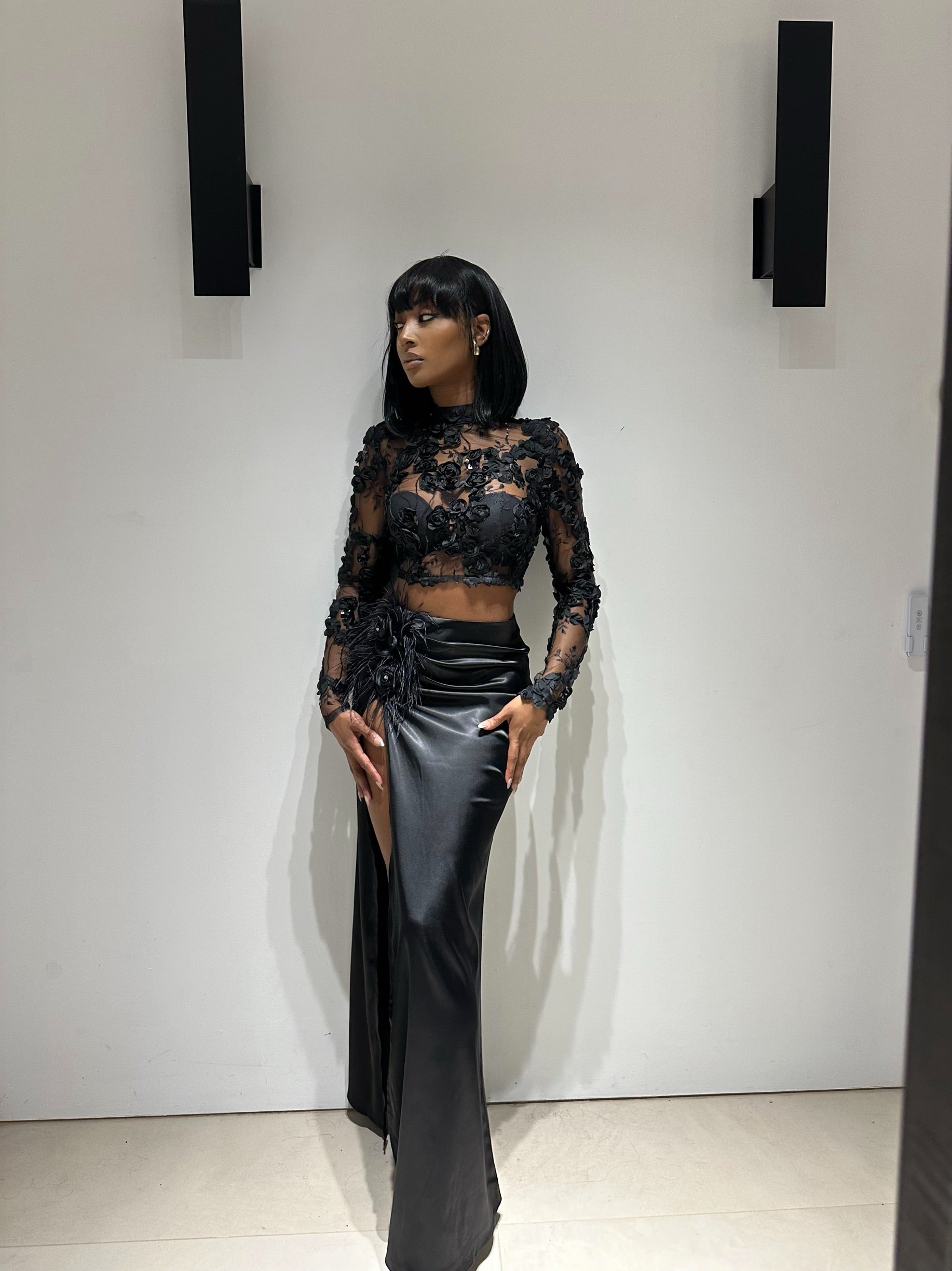 'Black Rose' Top x Skirt