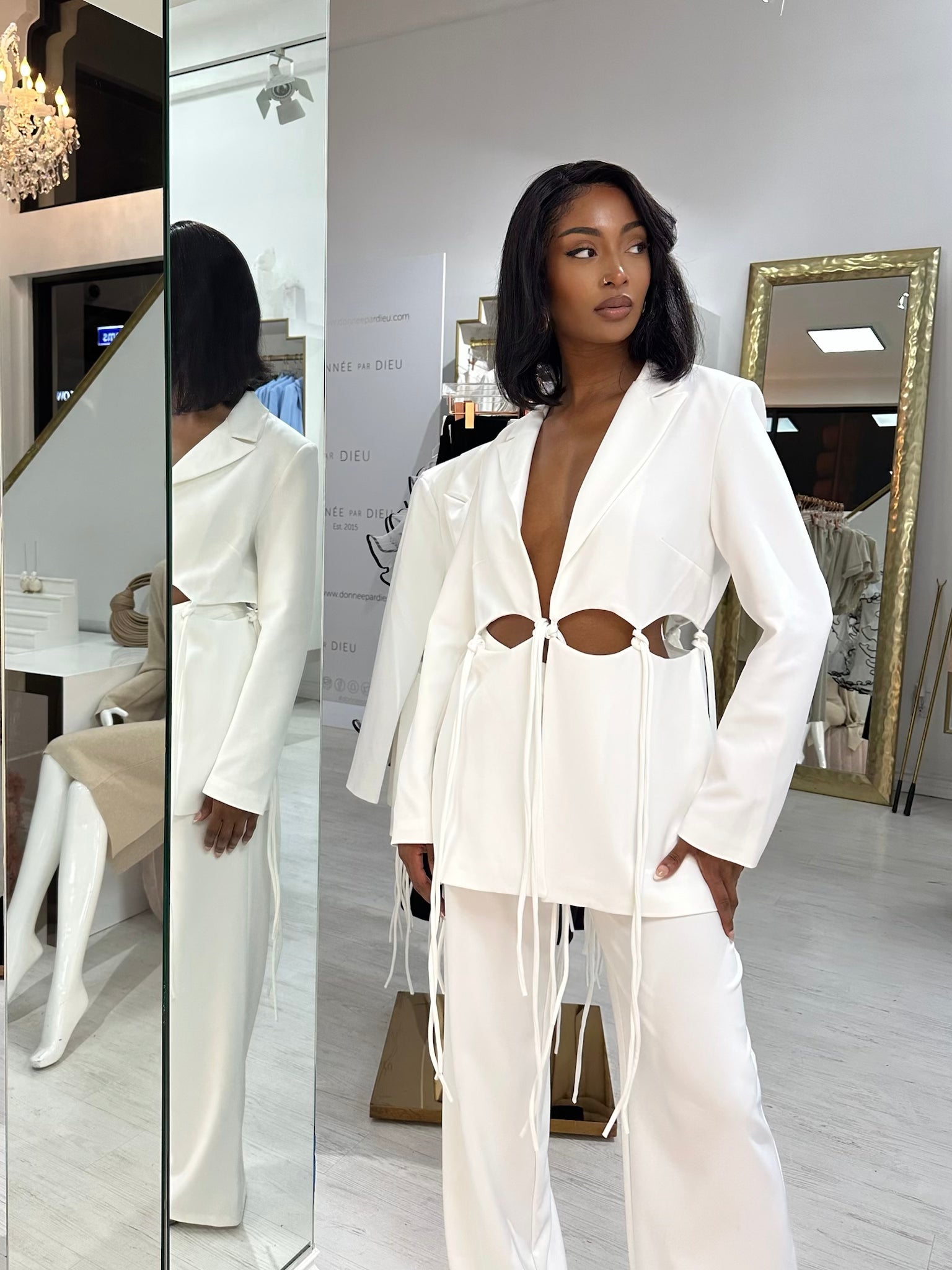 “Sally” white blazer