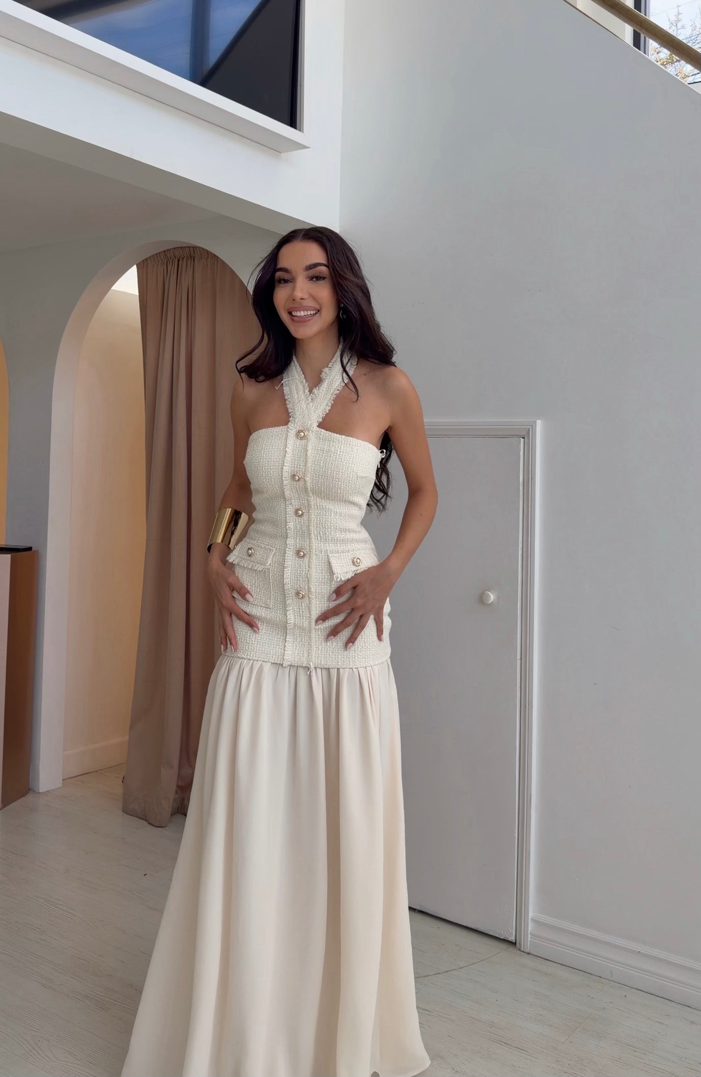 “Tyra” tweed dress