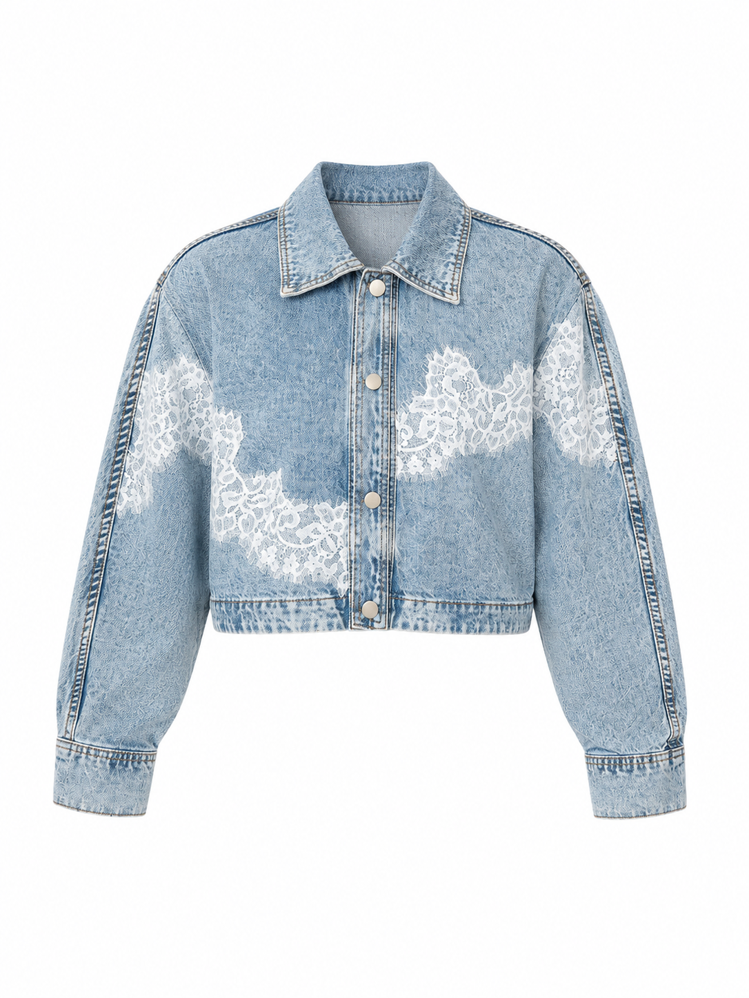 “Diane” lace denim jacket