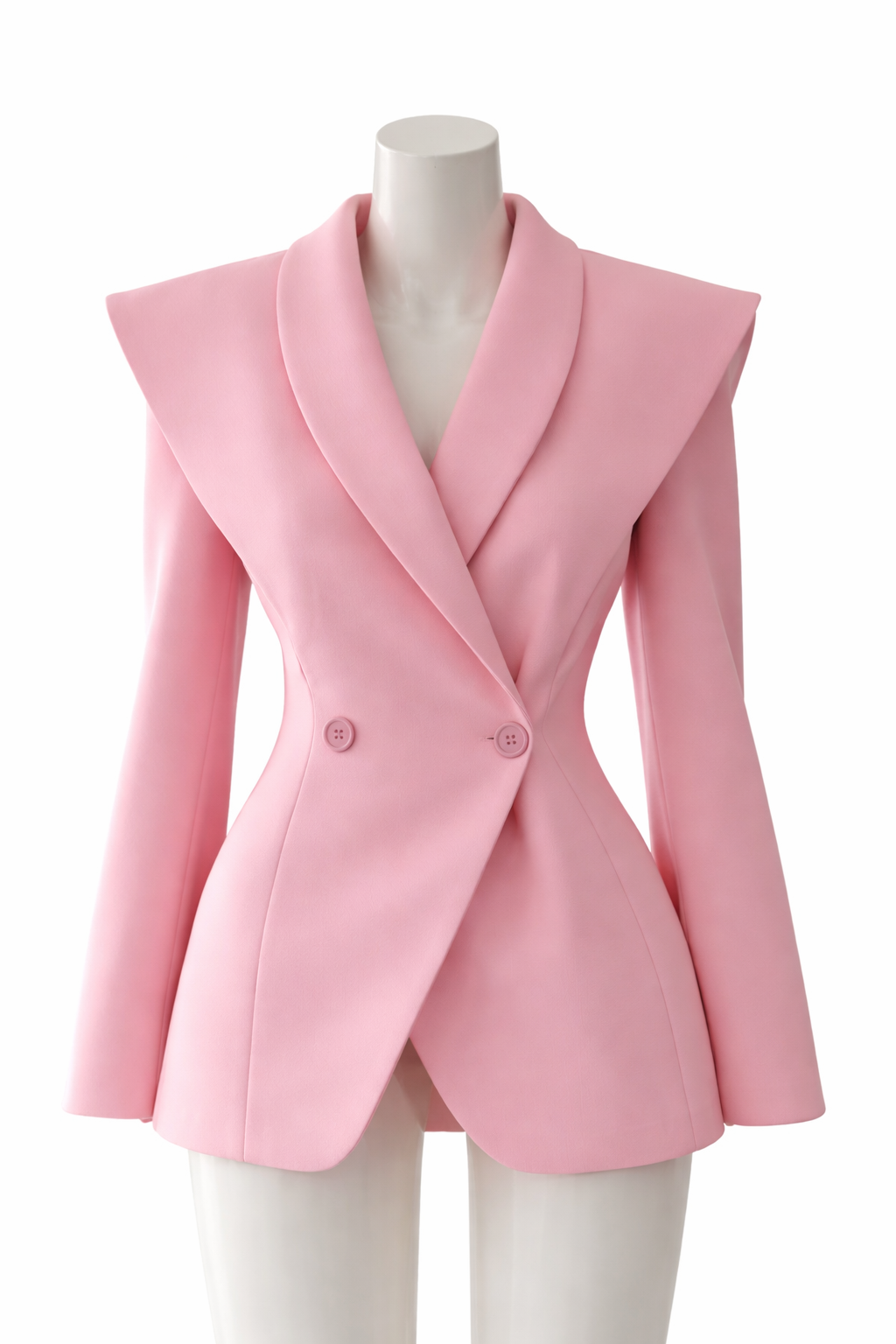 “Kaia” structured blazer in pink