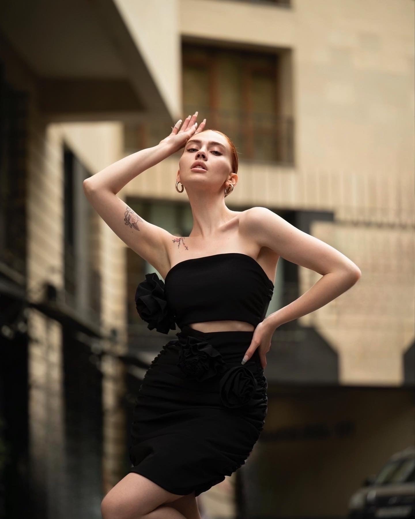 'La vie en Rose' Dress in Black