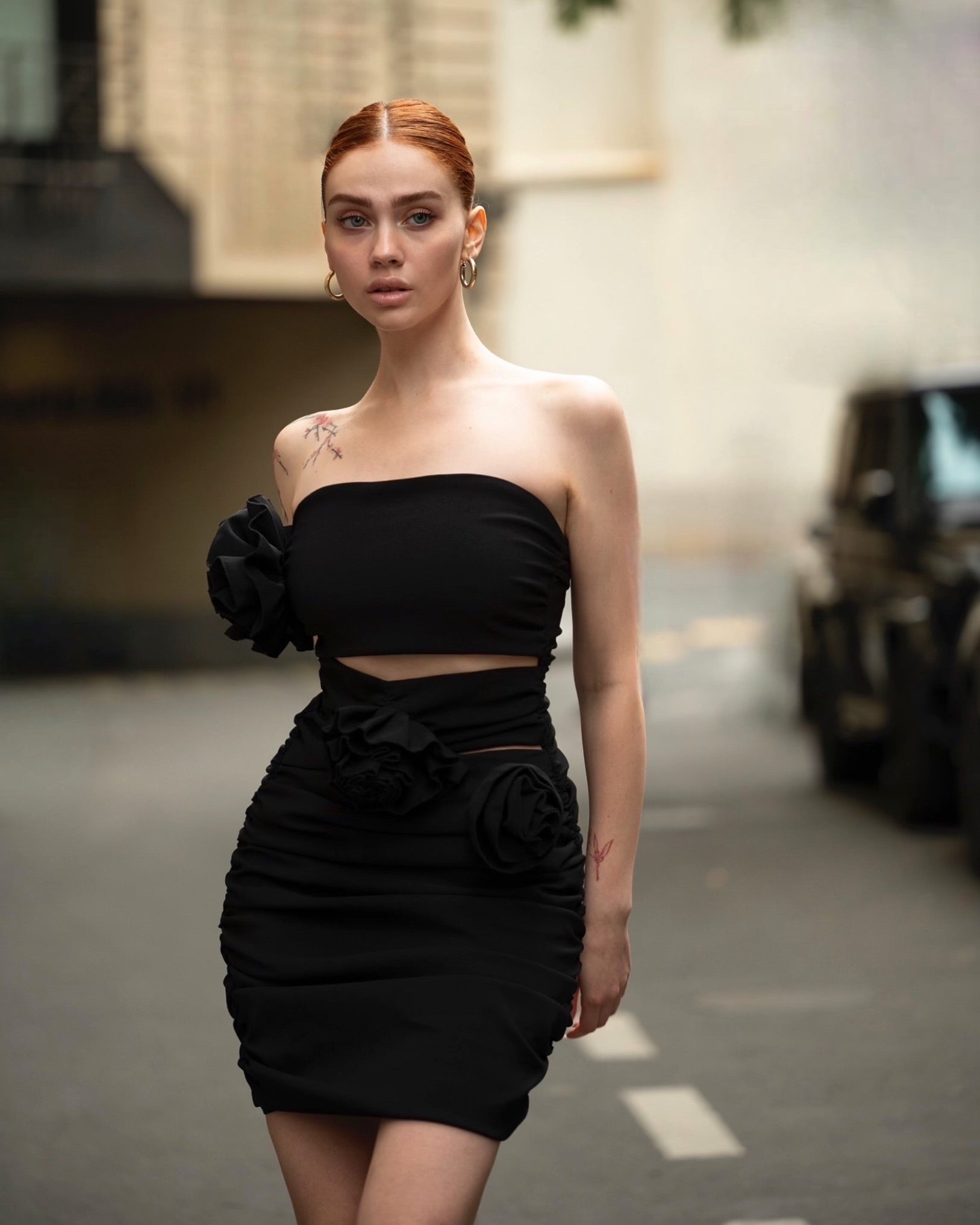 'La vie en Rose' Dress in Black
