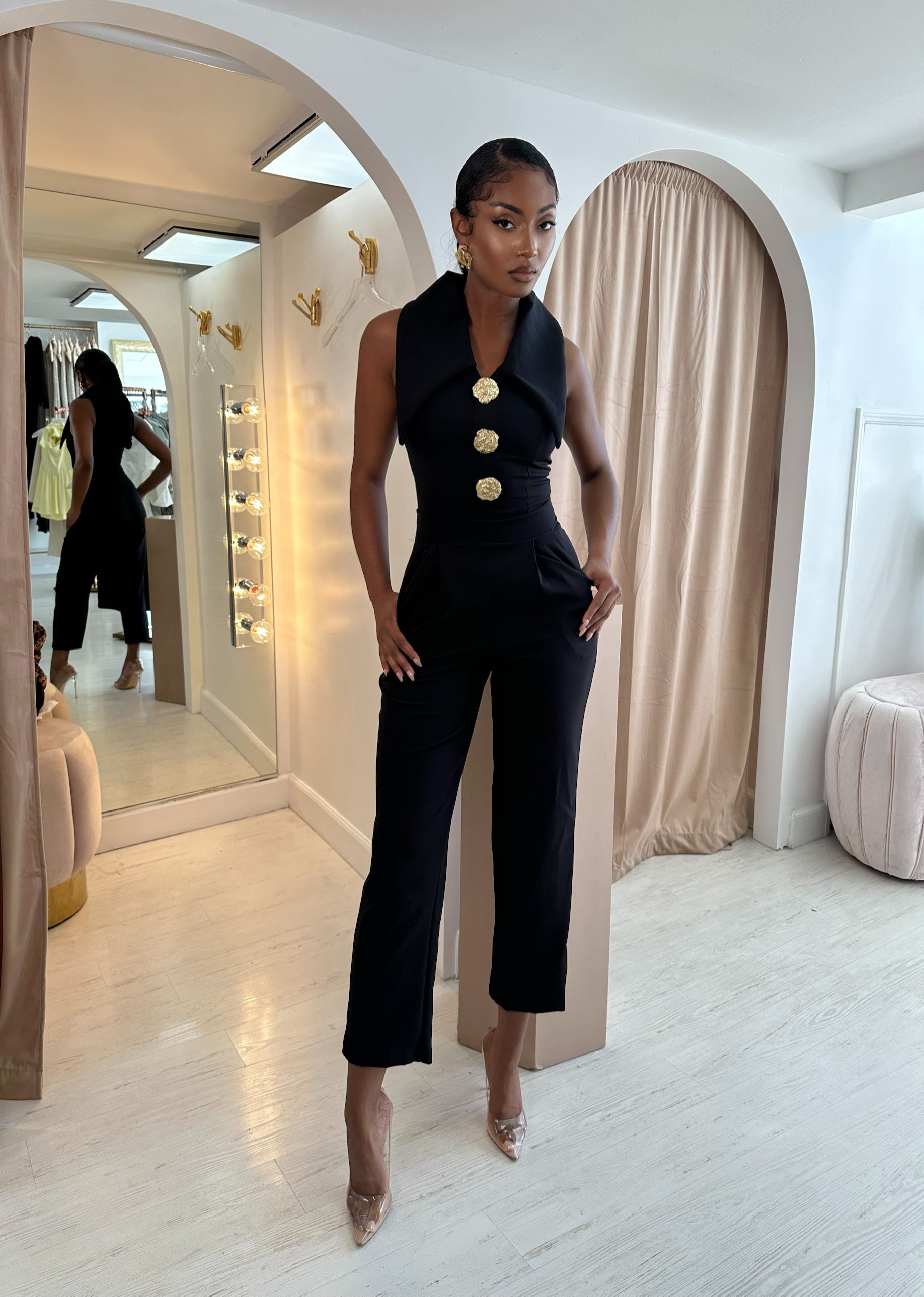 “Byle” capri jumpsuit