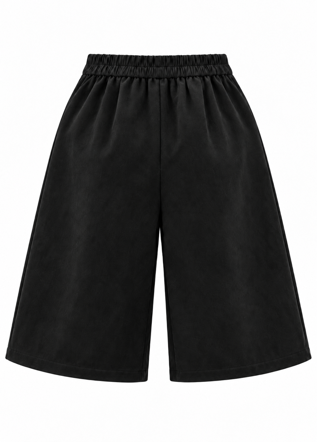 “Kendance” wide leg Bermuda shorts in black