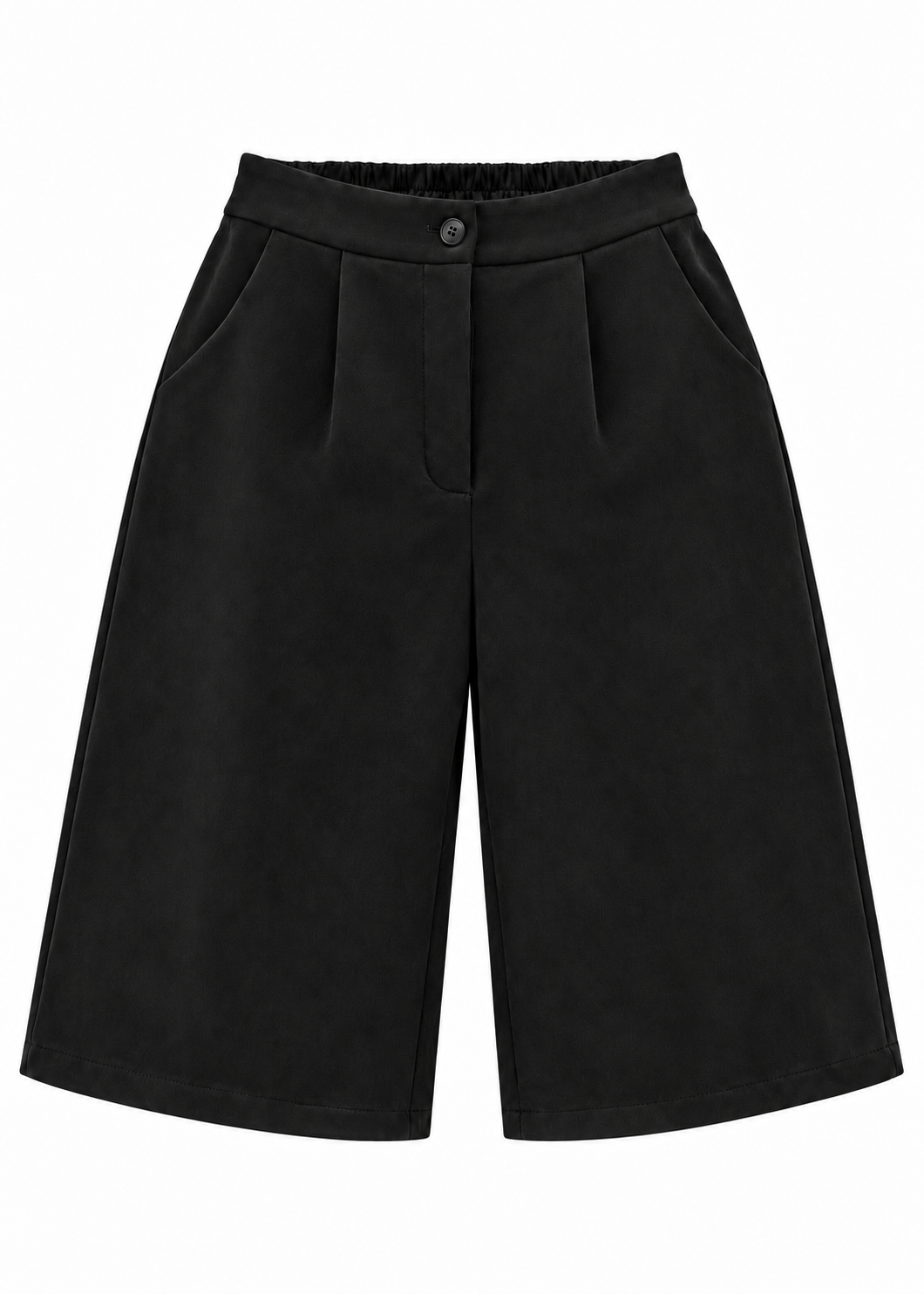 “Kendance” wide leg Bermuda shorts in black