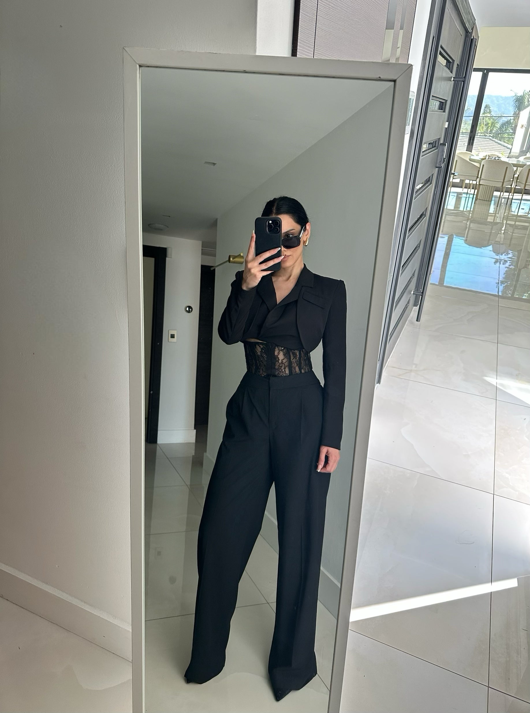 “Sigma” lace corset trousers