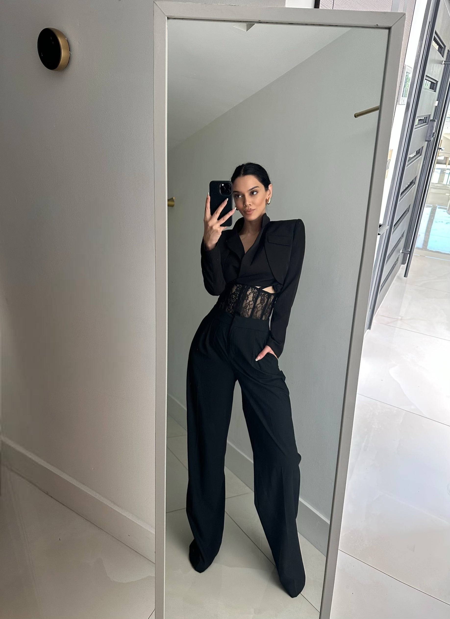 “Sigma” lace corset trousers