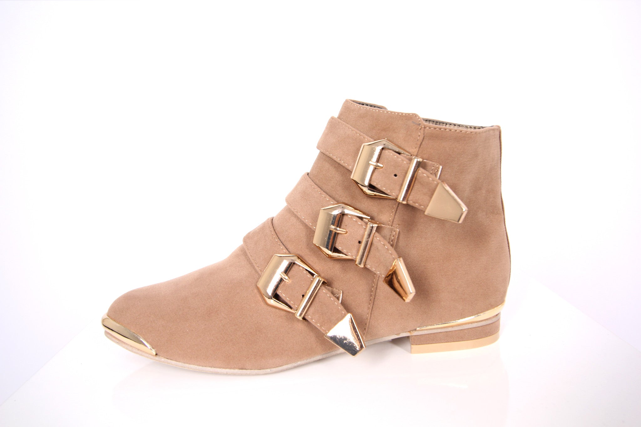 Suede Beige Ankle Boots - Donnée Par Dieu Studio Boutique
 - 2