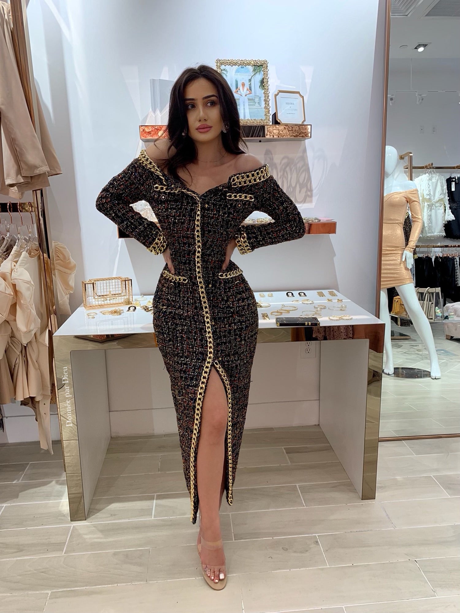 ‘ROCCO’ Tweed Blazer Dress