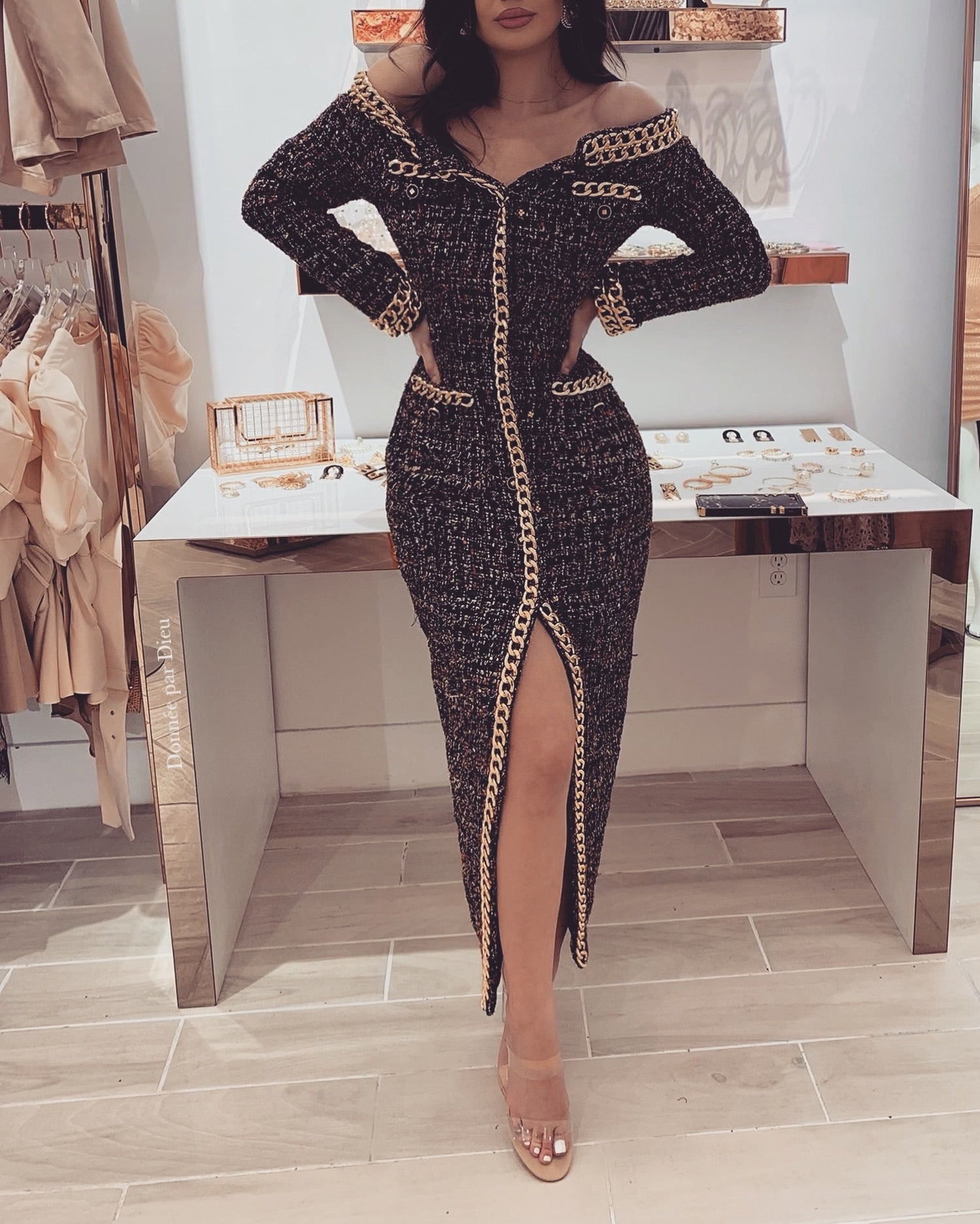 ‘ROCCO’ Tweed Blazer Dress